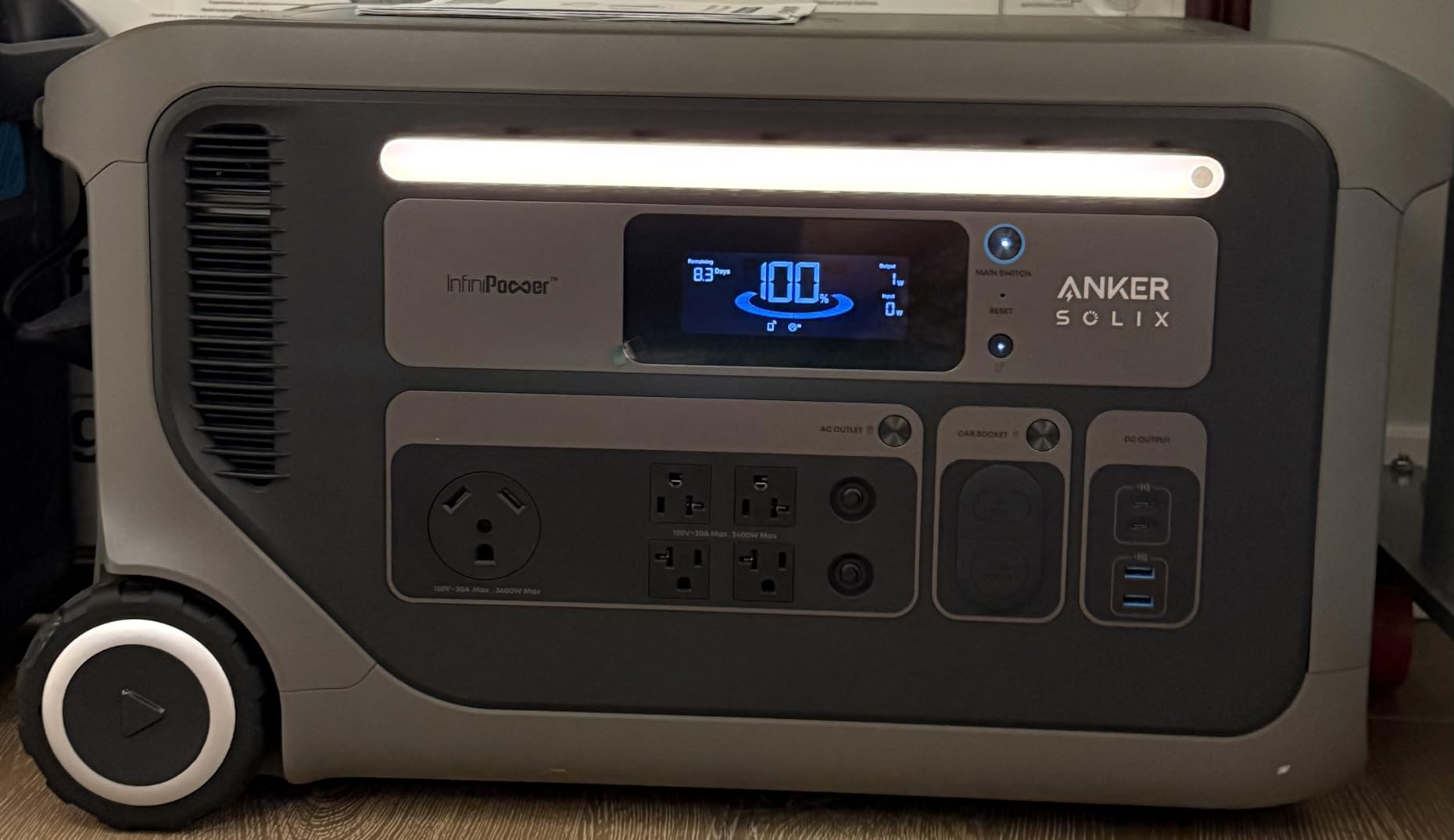Anker SOLIX F3000 Portable Power Station, 3,072Wh, 6,000W, Solar Generator, 3,072Wh LiFePO4 Battery, Expandable to 24kWh, Generator-Ready, 3,600W Solar Input for Home, RVs, and Emergencies, UPS customer photo 2