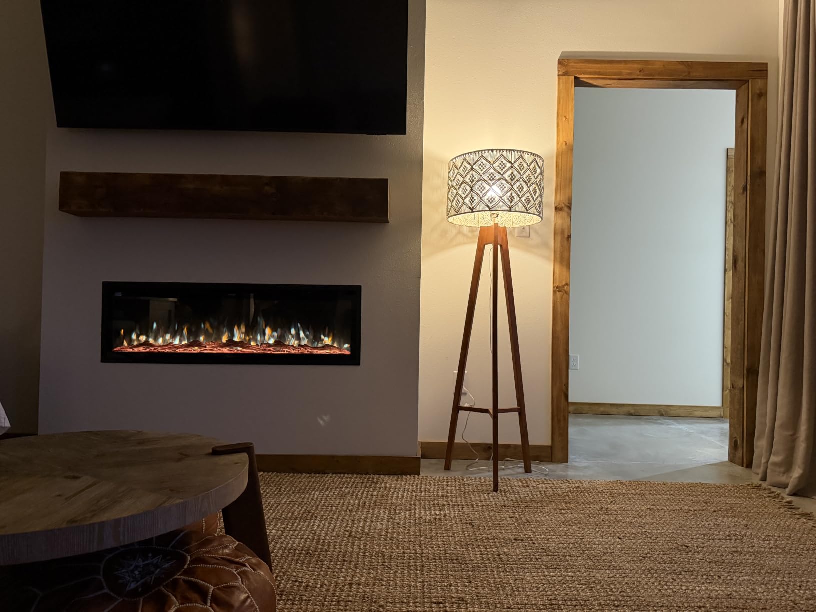 Westinghouse 50 Inch Electric Fireplace Heater, Compatible with Alexa & Google Home, Wall Mount or in-Wall Recessed Fireplace Insert, 24 Hour Timer, Color Changing Flames, 750W/1500W Indoor Heater customer photo 1