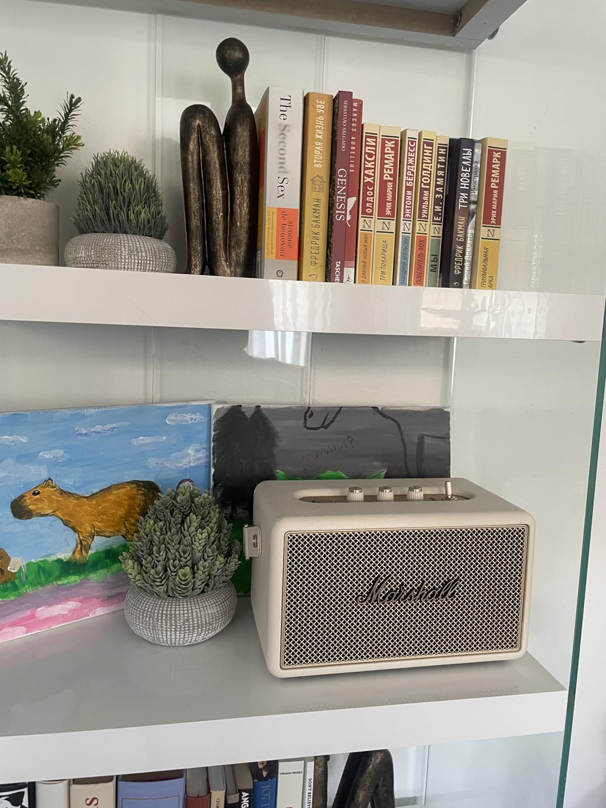 Kilburn III Portable Bluetooth Speaker - Black and Brass | Loud Stereo Sound with Bass and Treble Controls | 50+ Hr Playtime I Designed for Indoors and Outdoors | 3.5 mm Aux Input customer photo 1