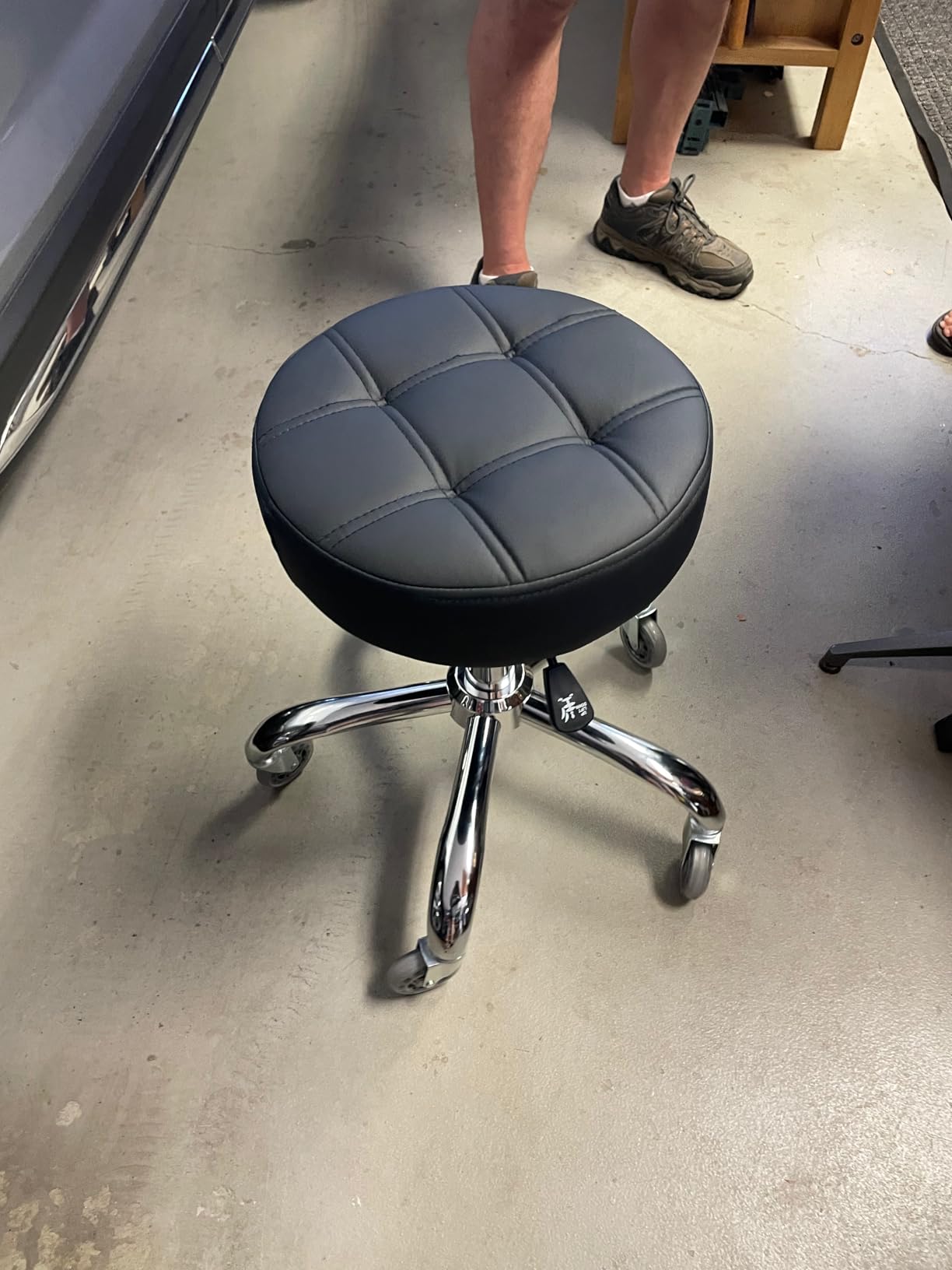 BEWISHOME Rolling Stool with Wheels, Adjustable, Heavy Duty, 450 lbs | 4