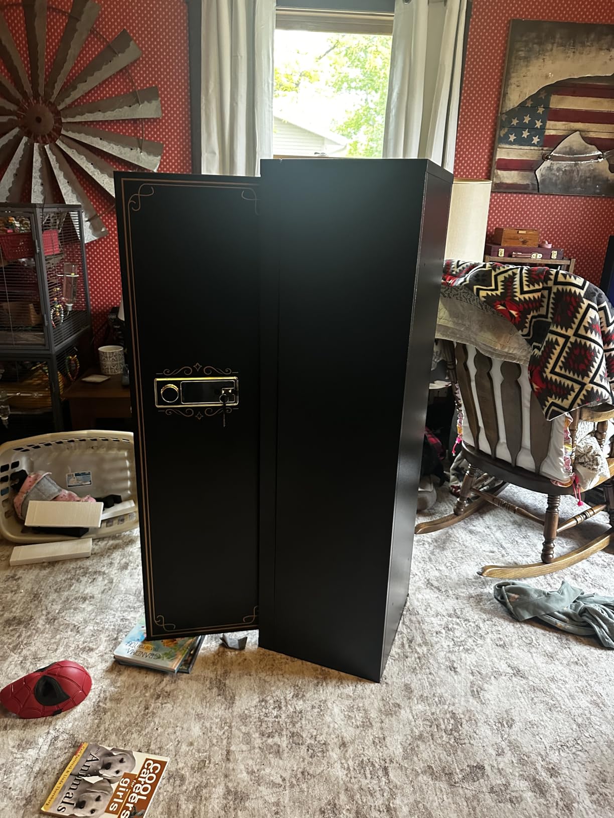 KARINI Biometric Gun Safe for Rifles and Pistols, 10-12 Rifle Safe with Quick Fingerprint Access, Alarm System, Adjustable Shelves & Ammo Storage, Gun Cabinet for Home, Office, and Garage customer photo 2