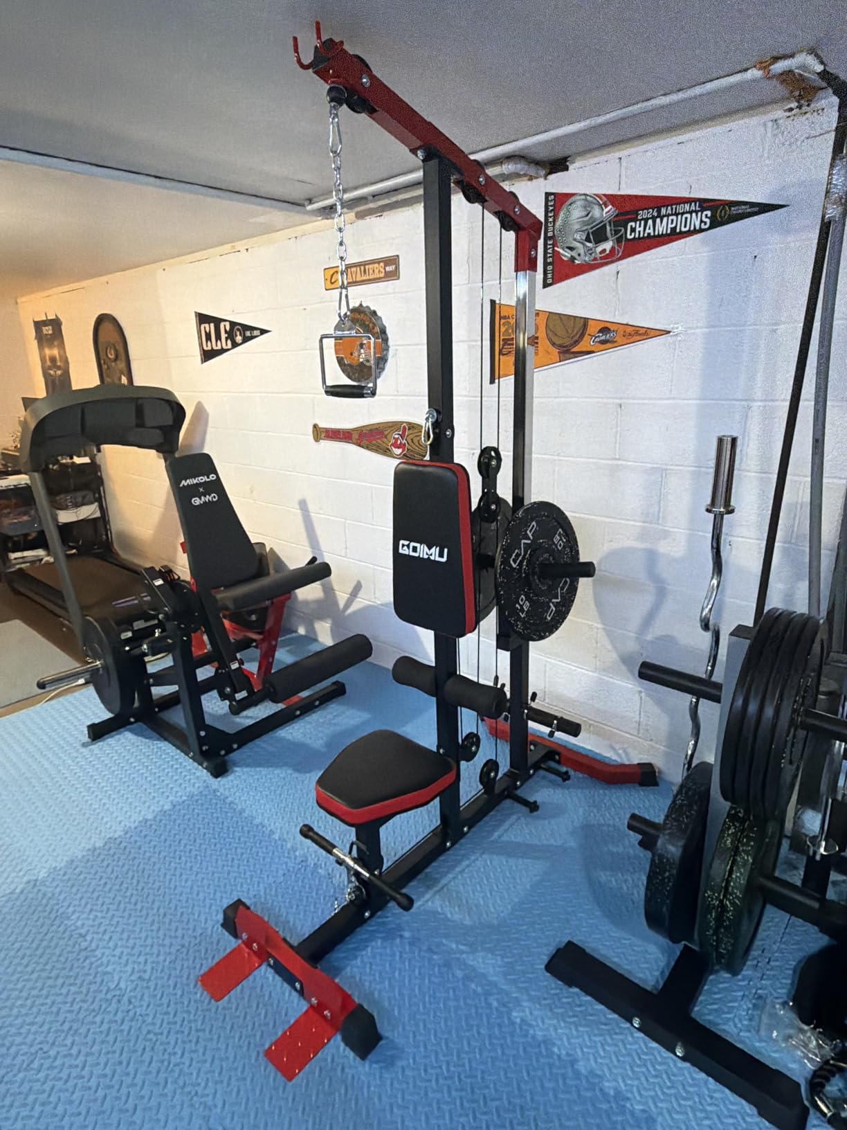 LS01 LAT Pulldown Machine, LAT Row Cable Machine with AB Crunch, LAT Tower with Cable Row Attachments, 3 in 1 Pulley Stations for Home Gym customer photo 2