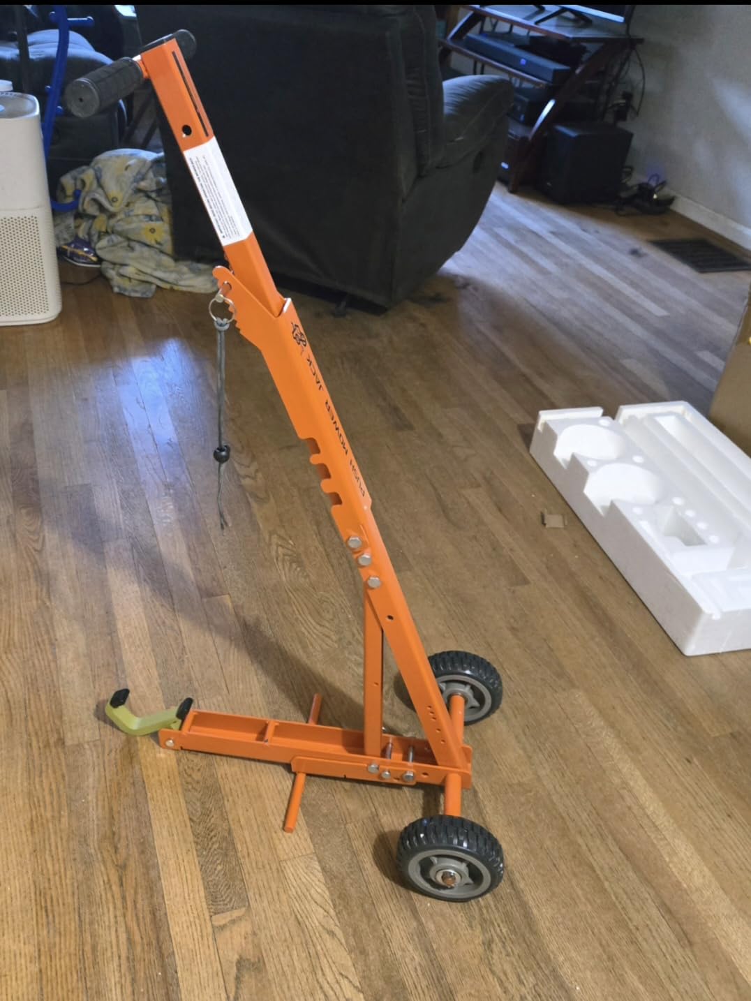 Lawn Mower Jack, 800 lb Capacity Zero Turn Mower Lift, Orange | For Zero Turn Lawn Mower, Riding Lawn Mower and More. Heavy-Duty Build, Safer & More Reliable Than Hydraulic Jacks, Portable customer photo 1