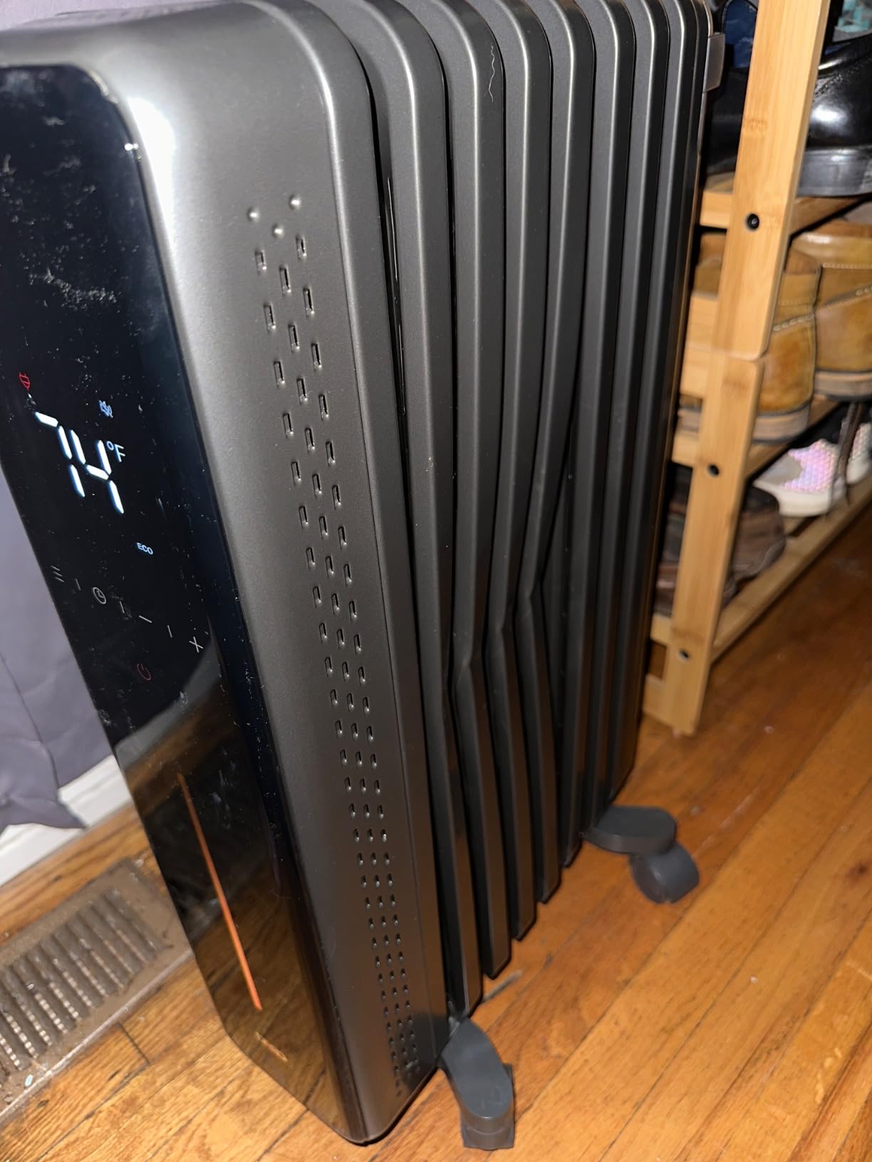 DREO Oil Filled Radiator Heater for Indoor Use, 1500W Heater for Large Room | 8 Safety Protection, Electric Heaters for Indoor Use, 8 Fins, with Remote, 4 Modes, Digital Thermostat, 24H Timer, Quiet customer photo 2