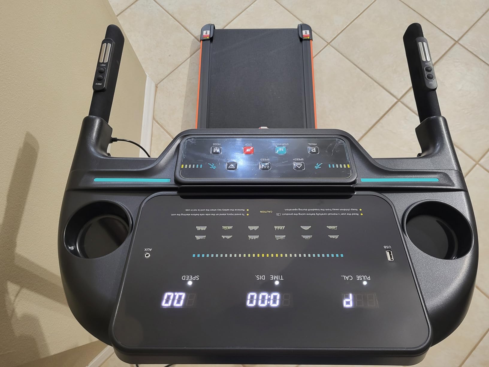Abonow Foldable Treadmill for Home with Incline - 8.5MPH Max Speed | 280LBS Capacity, 3.0HP Home Office Treadmills for Running Jogging Walking customer photo 1