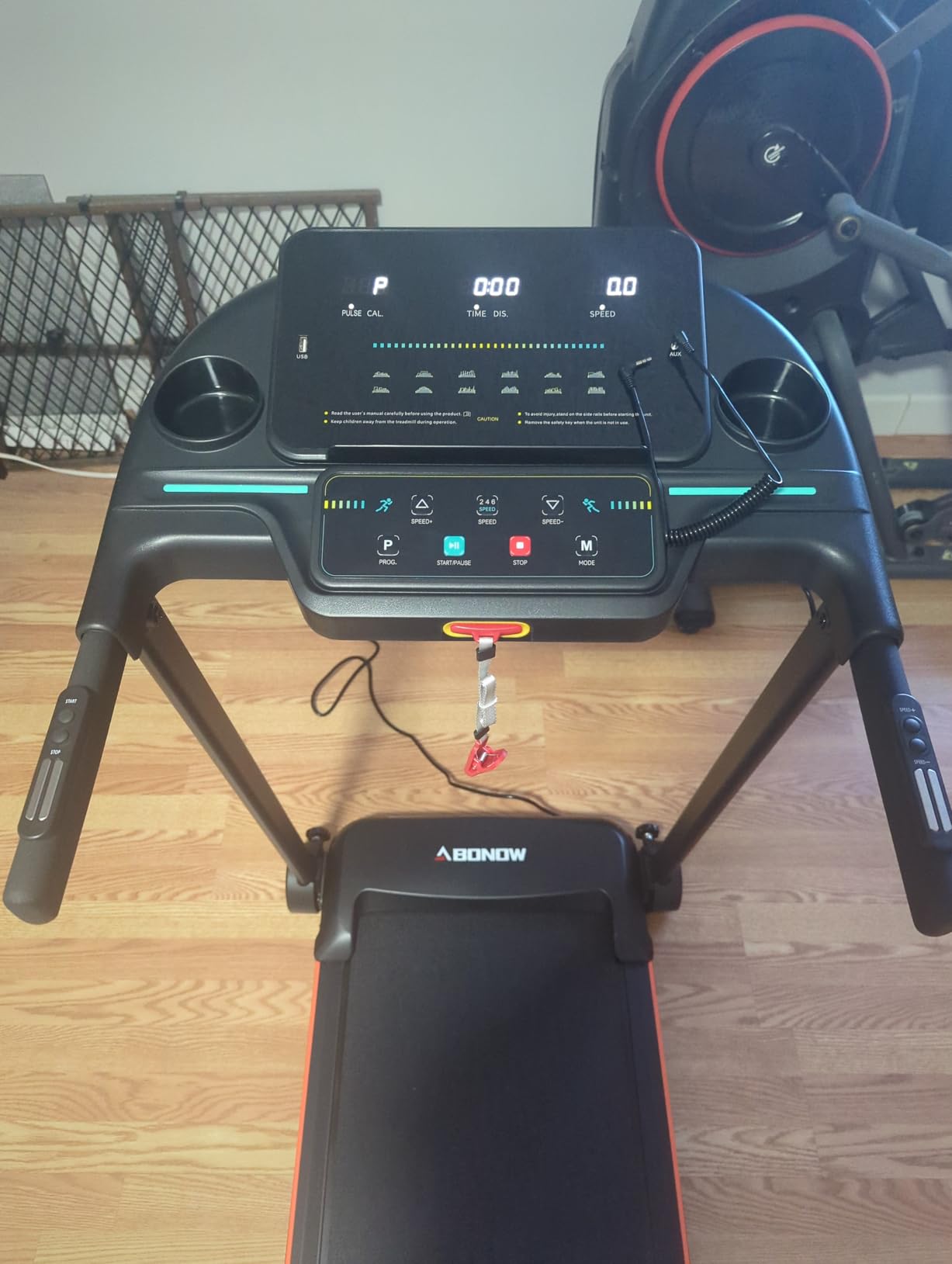 Abonow Foldable Treadmill for Home with Incline - 8.5MPH Max Speed | 280LBS Capacity, 3.0HP Home Office Treadmills for Running Jogging Walking customer photo 2