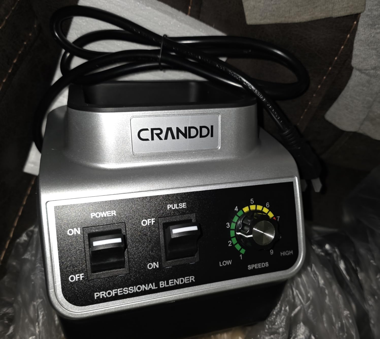 CRANDDI Professional Commercial Blender, Max 1500W, 80oz Pitcher, Powerful Blender with Tamper for Smoothie, Ice Crushing, Variable 9 Speeds Control, 110V, K96, Black customer photo 2