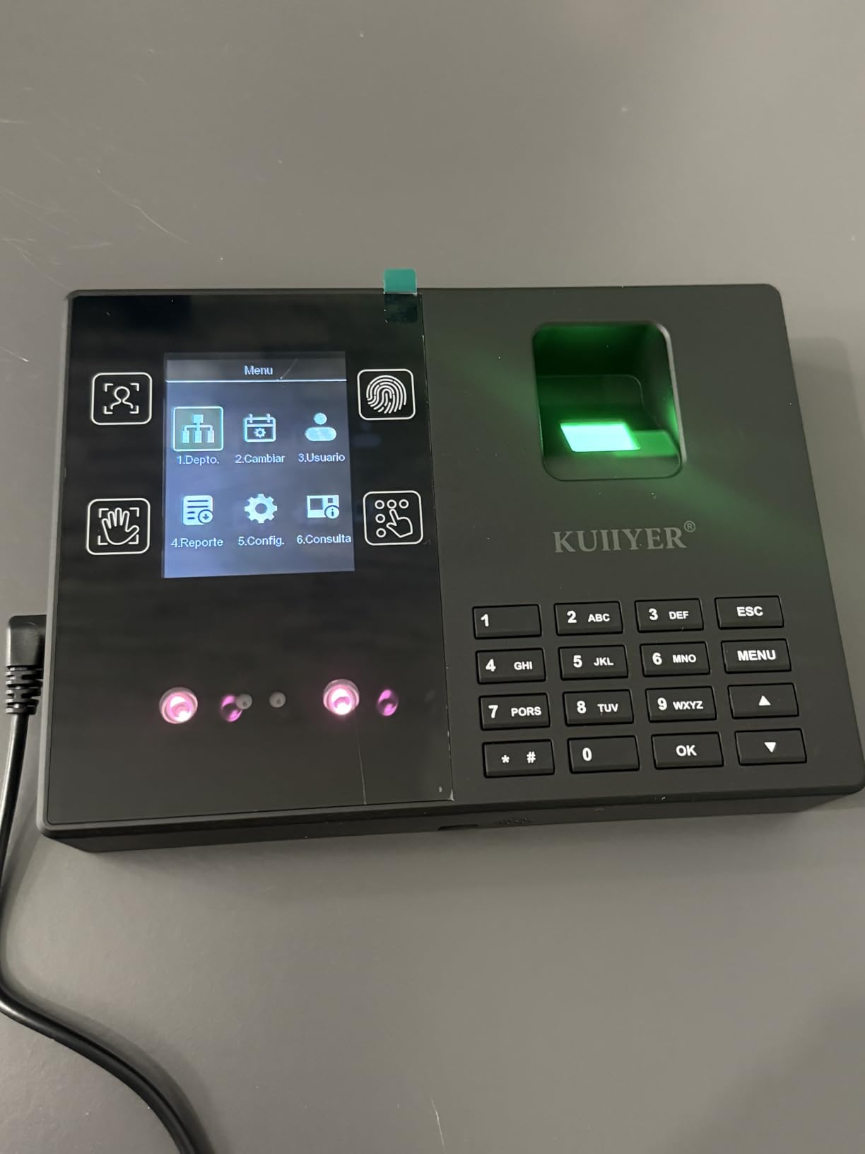 KUIIYER 4 in 1 Employees Time Clocks (Face + Fingerprint + Palm Print + PIN) | Employee Clock in & Out Machine Biometric Attendance Punch Clock Recorder Tracker for Small Business (No Monthly Fee) customer photo 1