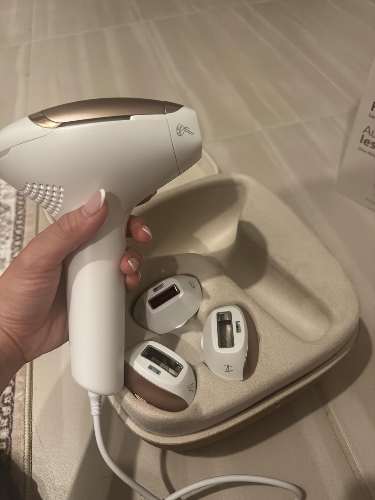 Philips Lumea IPL - Salon-Like Laser Hair Removal for Women, Permanent Hair Reduction Device At Home for Face & Body - Safe & Painless for Face, Bikini, Body, 5 Settings & Skin Sensors, BRI984/03 customer photo 2