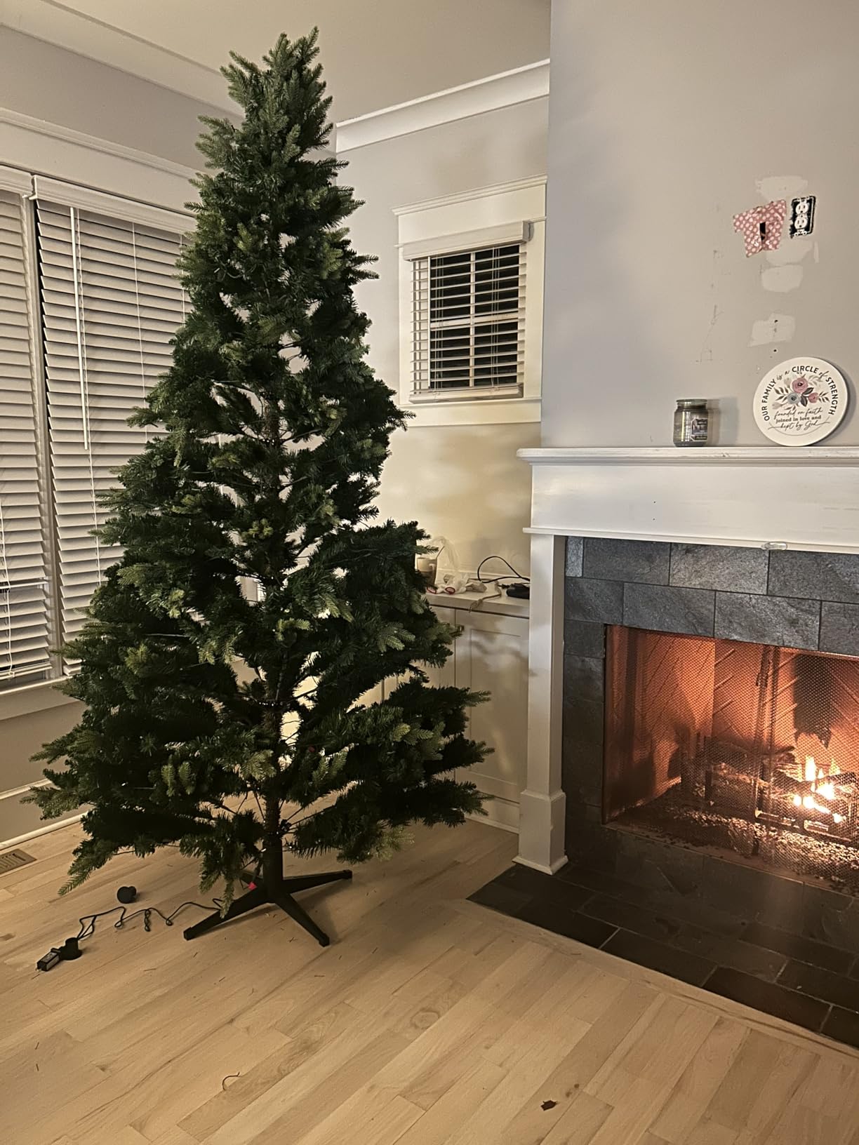Maylaywood 9FT Pre-Lit Christmas Tree with Remote Control, Multi-Color LED Lights, Musical Rotating Christmas Tree Stand, Easy Assembly in 3 Sections, Foldable Metal Stand for Home Holiday Decor customer photo 1