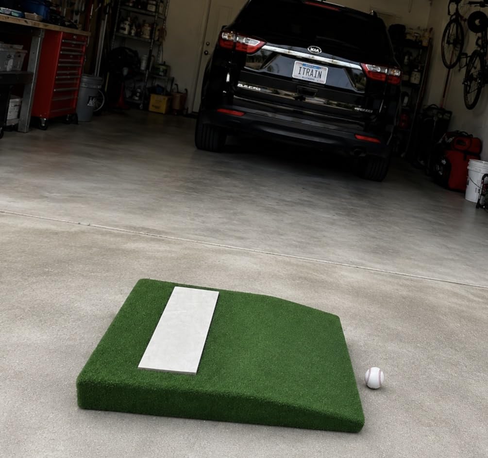 Pitching Mound, Portable Pitchers Mound with Pitching Rubber and Antifade Turf, Pitching Mound for Baseball Softball Pitching Training customer photo 2