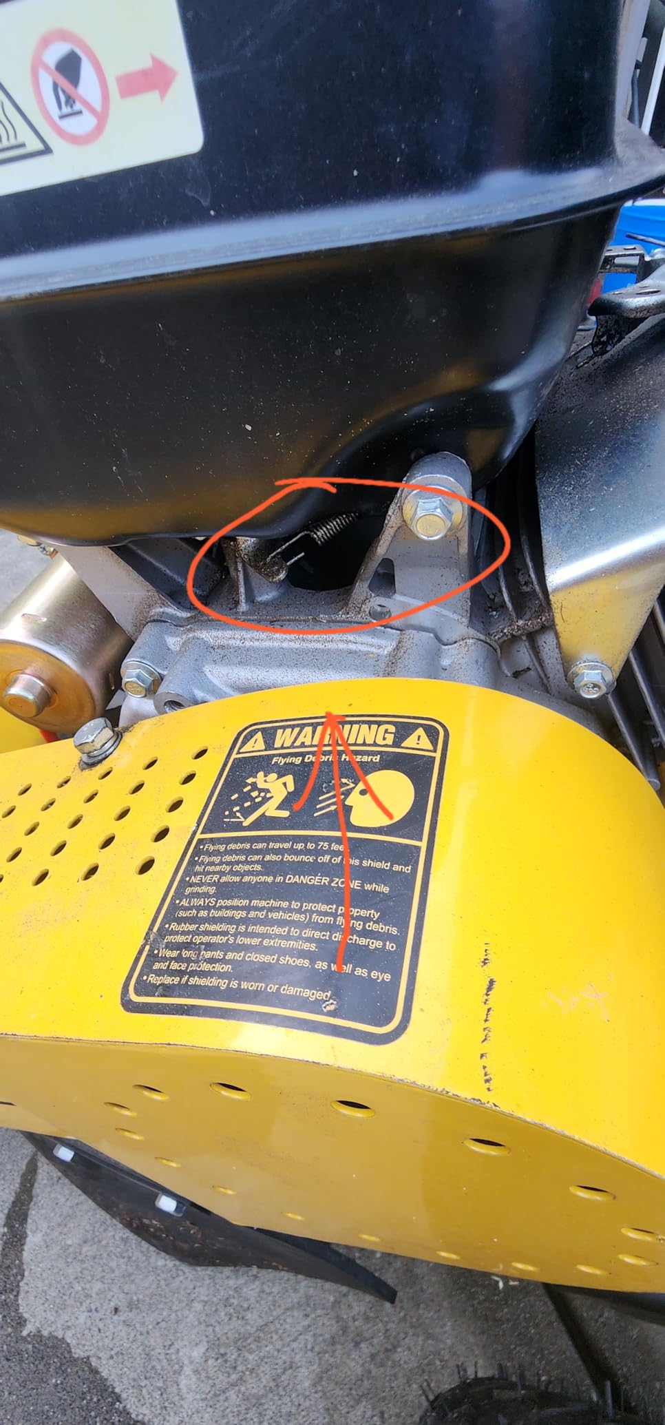 MechMaxx 15 inch Kohler 429cc 14HP Electric Start Gasoline Engine Stump Grinder with Tow Bar, 12pcs Alloy Teeth, 15'' Cutting Height and 10'' Cutting Depth, Two Wheel Brake System, SG380 Yellow customer photo 1
