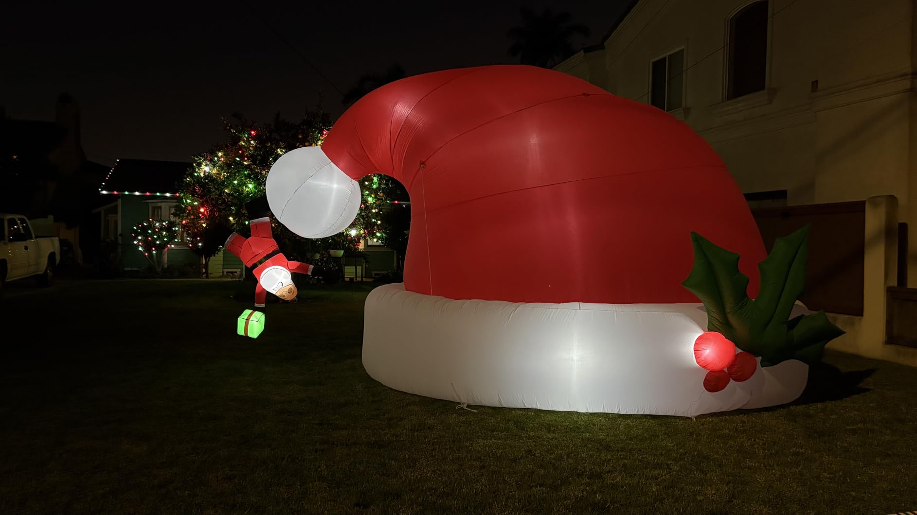 Kalolary 13FT Christmas Inflatables Archway Outdoor Decorations | Giant Xmas Candy Arch Inflatable Stereoscopic Blow up Christmas Yard Decoration for Garden Lawn Party Decor customer photo 2