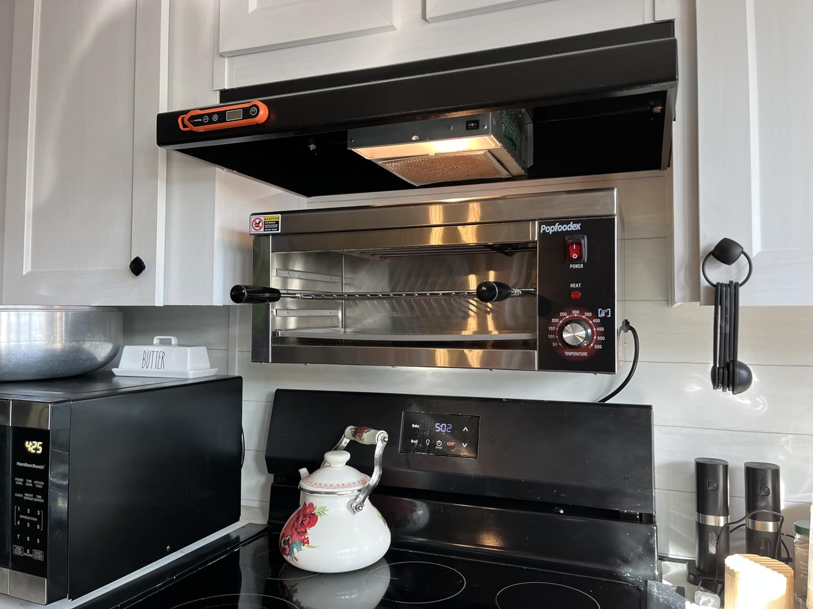 Salamander Broiler, 1500W Electric Cheese Melter w/ 550°F Heating and Stainless Steal Body, Commercial Broiler w/Removable Crumb Tray, Salamander Grill For Pizza, Grill Steaks, Sandwiches customer photo 1