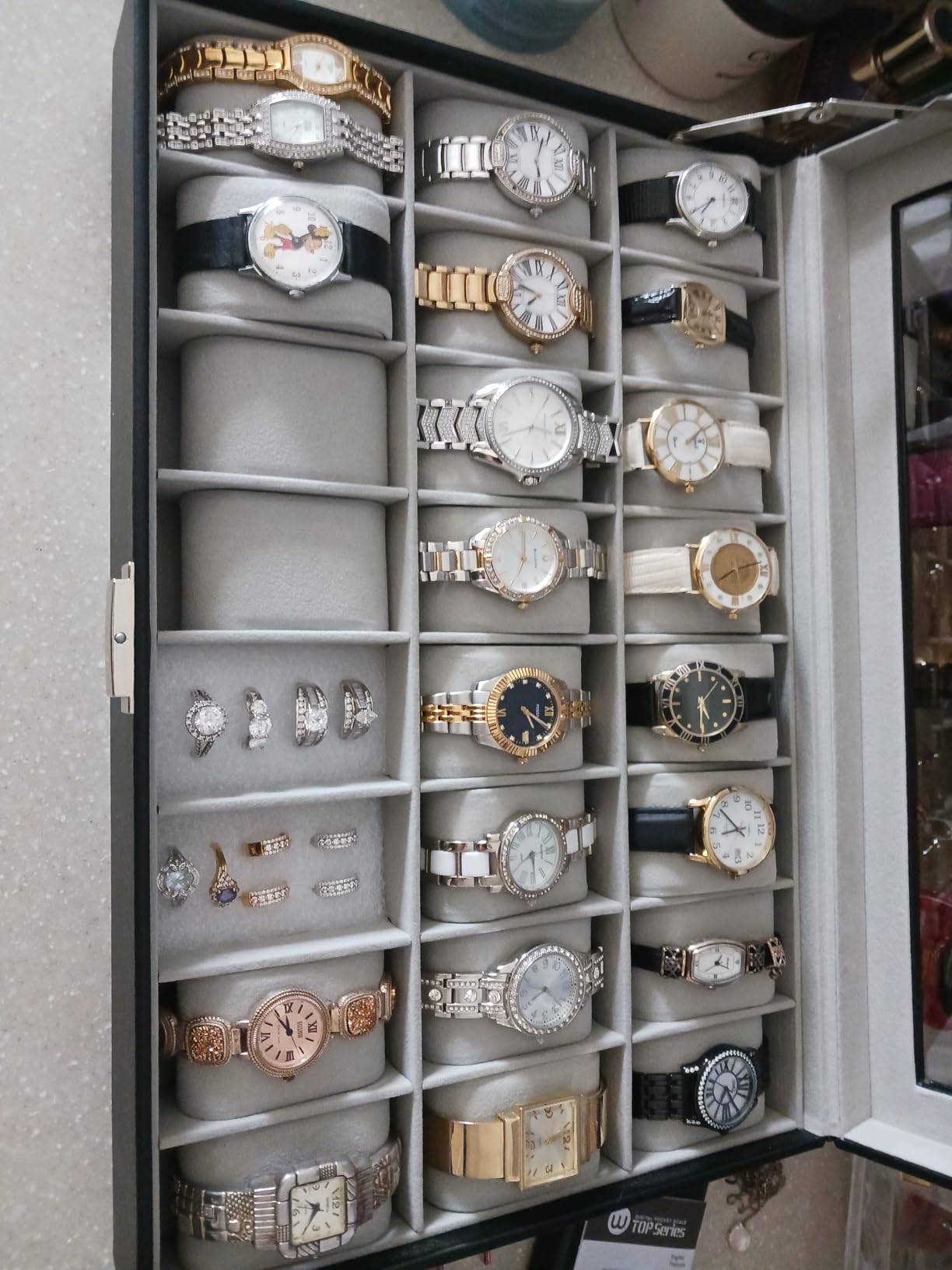 ProCase Watch Box for Men, 24 Slot Display Case with Real Glass Lid | Premium Storage Holder Organizer with Removable Pillows, Gift for Dad & Father's Day & Watch Collectors customer photo 2