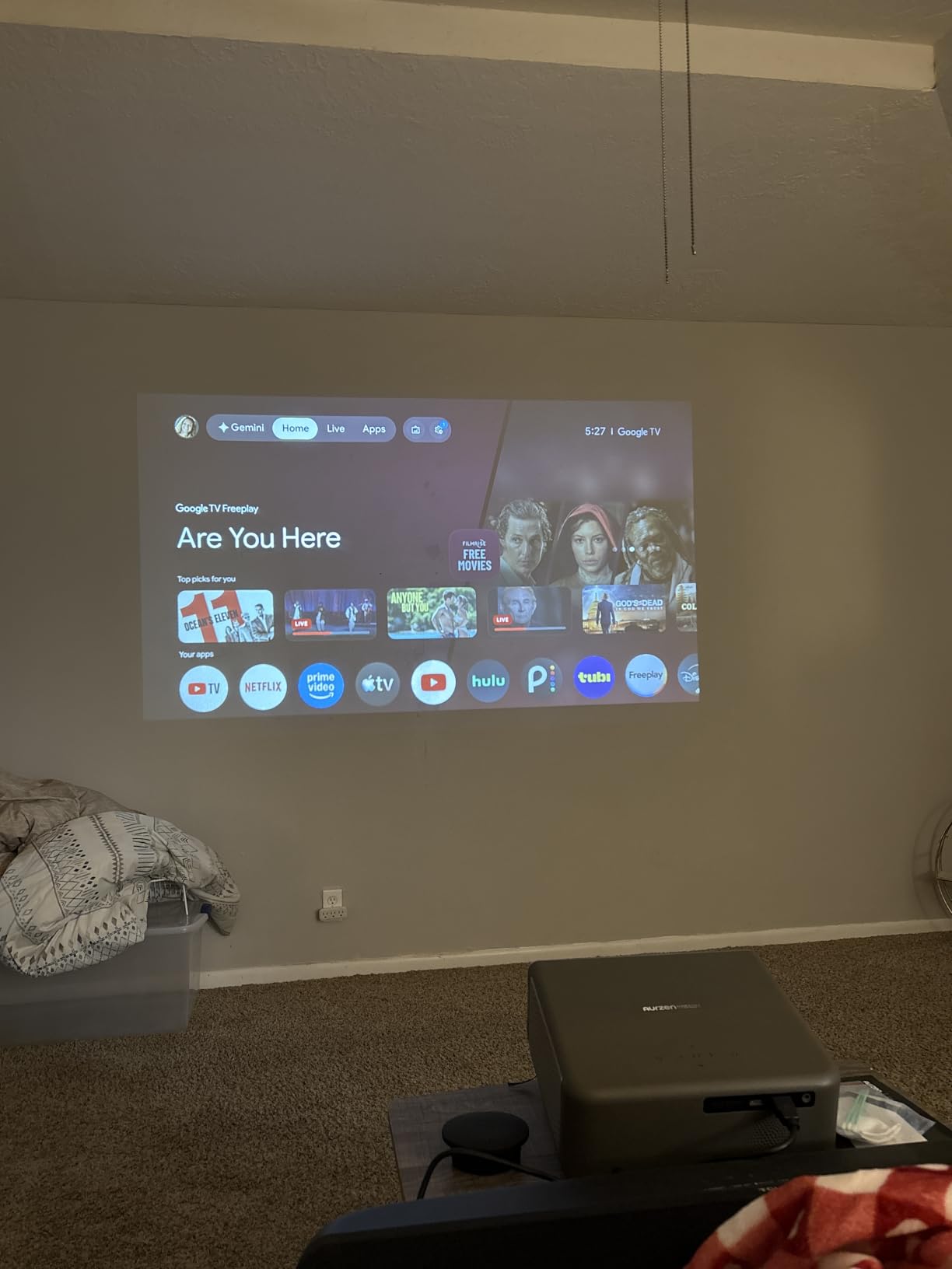 Aurzen EAZZE D1 MAX 1000 ANSI Google TV Projector with 4K Support & MEMC, Native 1080P, Home Theater Movie Projector customer photo 2