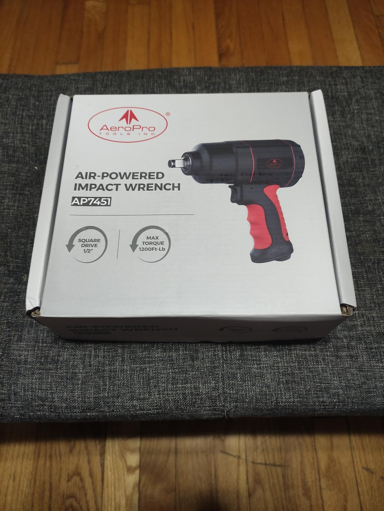 AEROPRO TOOLS 1/2-Inch Air Impact Wrench, Twin Hammer, 1200FT-LBS, 7500RPM, High Torque Pneumatic Impact Wrench, 1/2 Drive Air Impact Gun for Auto Repair, Tire Shop customer photo 1