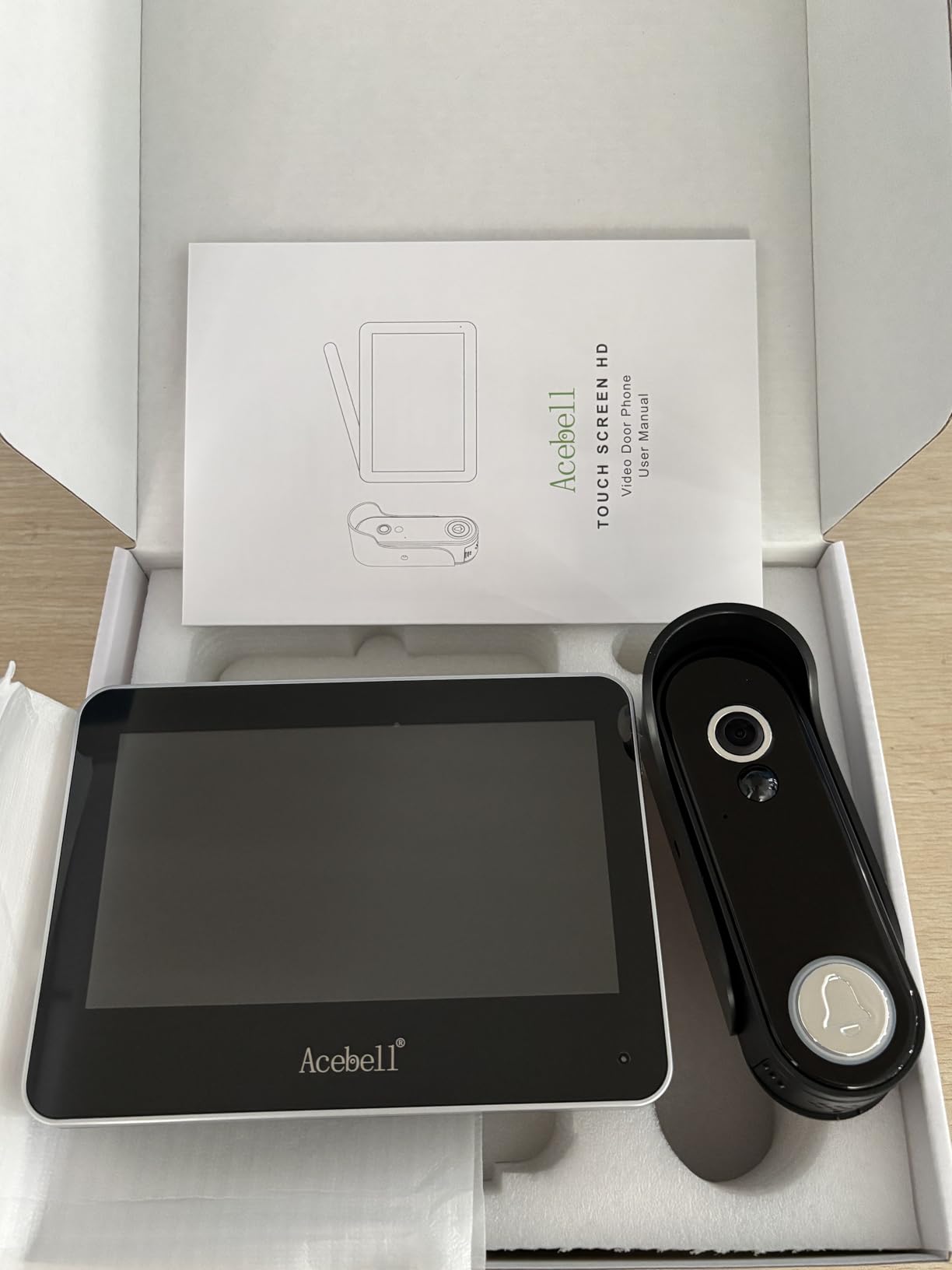 Wireless Smart Video Doorbell Intercom System, WiFi 1080P Video Doorbell Camera with Monitor, Video Door Phone with 7'' Touch Screen, Motion Detection, No Subscription, APP Control customer photo 1