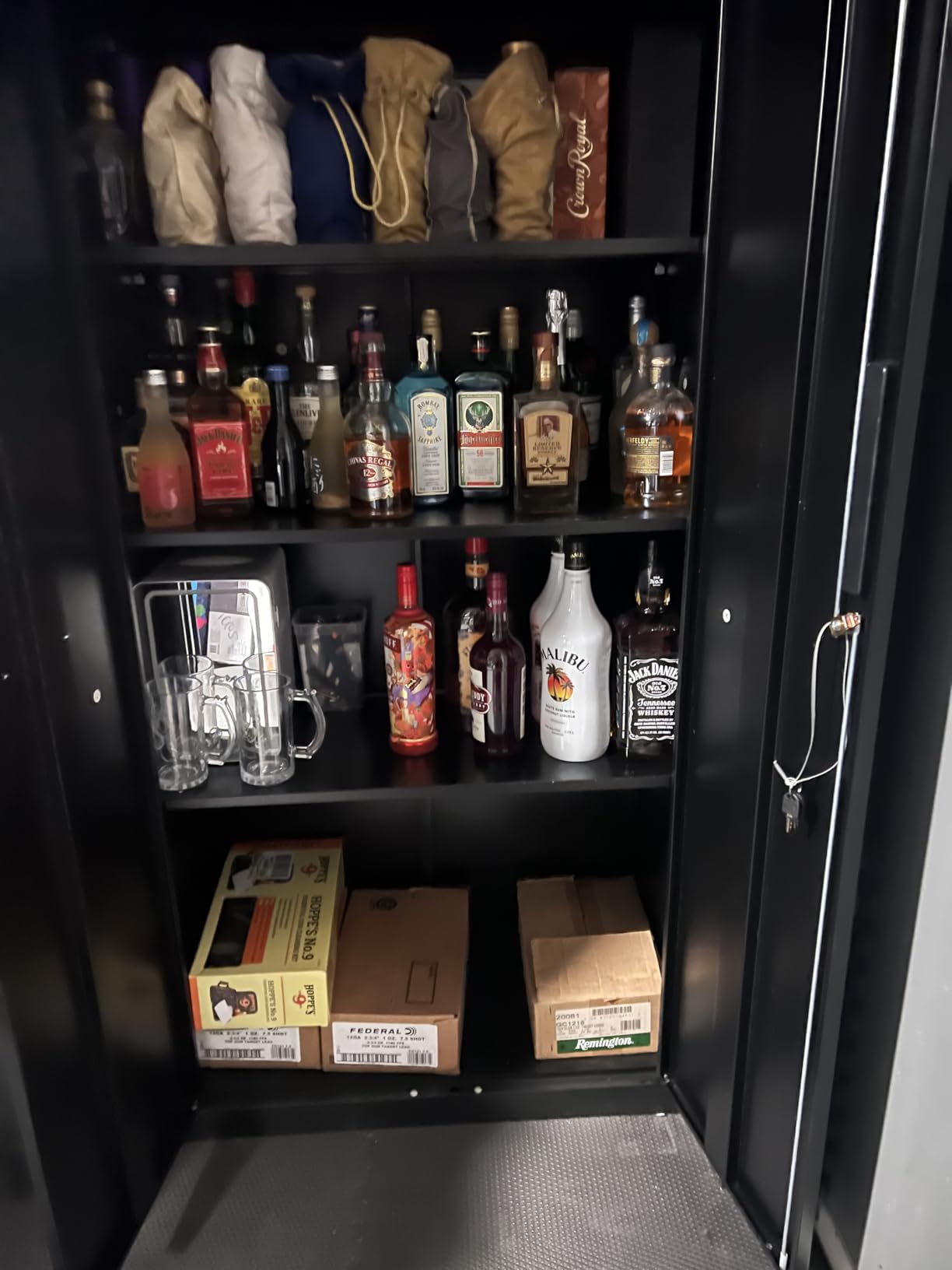 Black Metal Storage Cabinet, 72