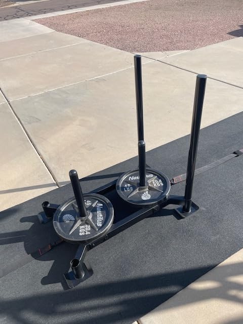 TE DEUM Weight Training Pull Sled, Fitness Strength Speed Training Sled, Steel Power Sled Workout Equipment for Athletic Exercise and Speed Improvement, Only Suitable for 2