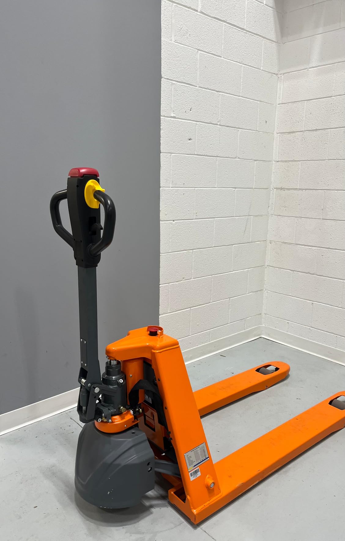 Tory Carrier Electric Pallet Jack Truck, 3300lbs Capacity 48 X 27 Forks | Motorized Pallet Lift Trucks, Powered Lithium Battery Truck for Indoor Storage & Material Handling for Warehouse Yellow customer photo 1
