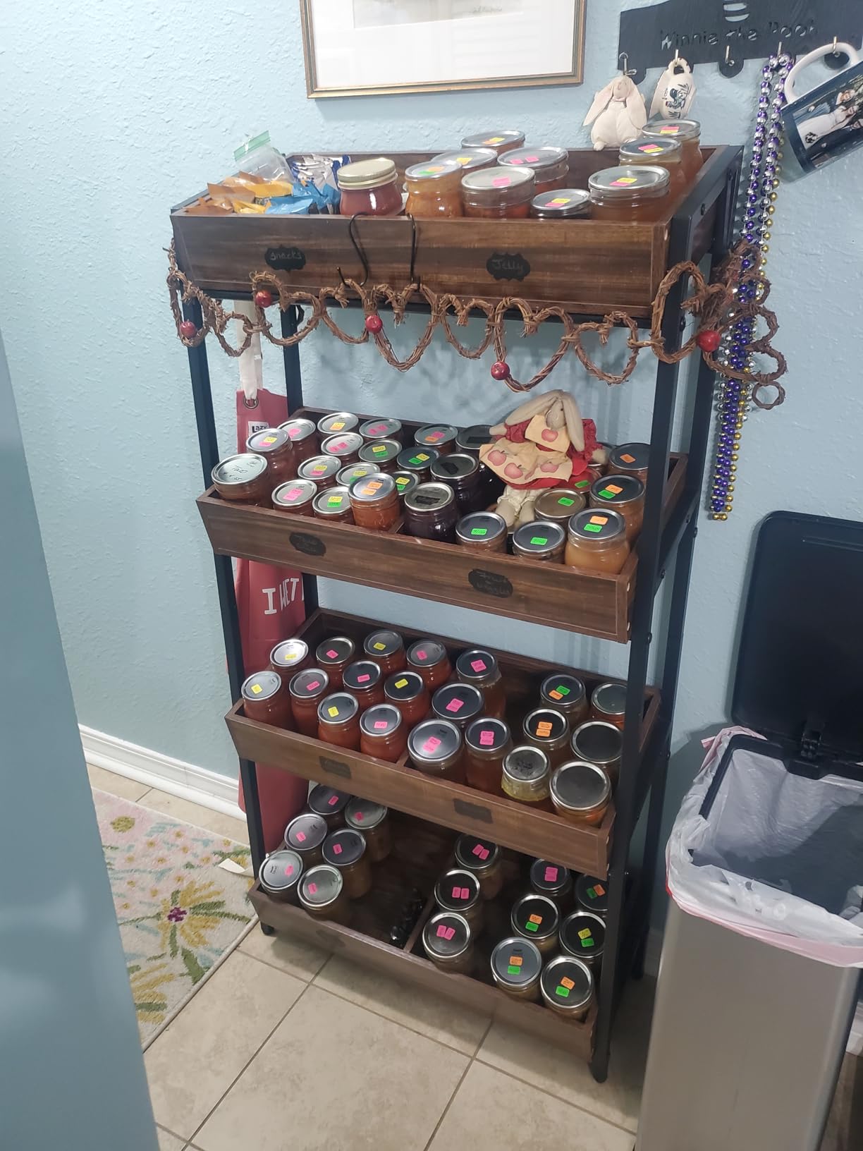 Tribesigns 4-Tier Retail Snack Display Shelf, Snack Rack Display Stand with 4 Hooks, Retail Shelves Racks for Vendors, Store, Supermarket and Home Kitchen customer photo 1