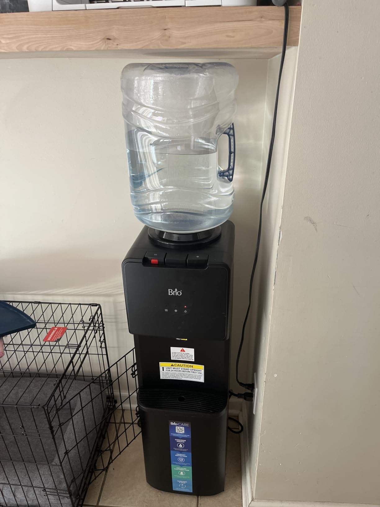 Brio 130 Series Top-Load Water Cooler Dispenser for 3- and 5-Gallon Bottles, Hot & Cold, Spill-Free Loading, Child Safety Lock, Energy Star 3.0, Black customer photo 2