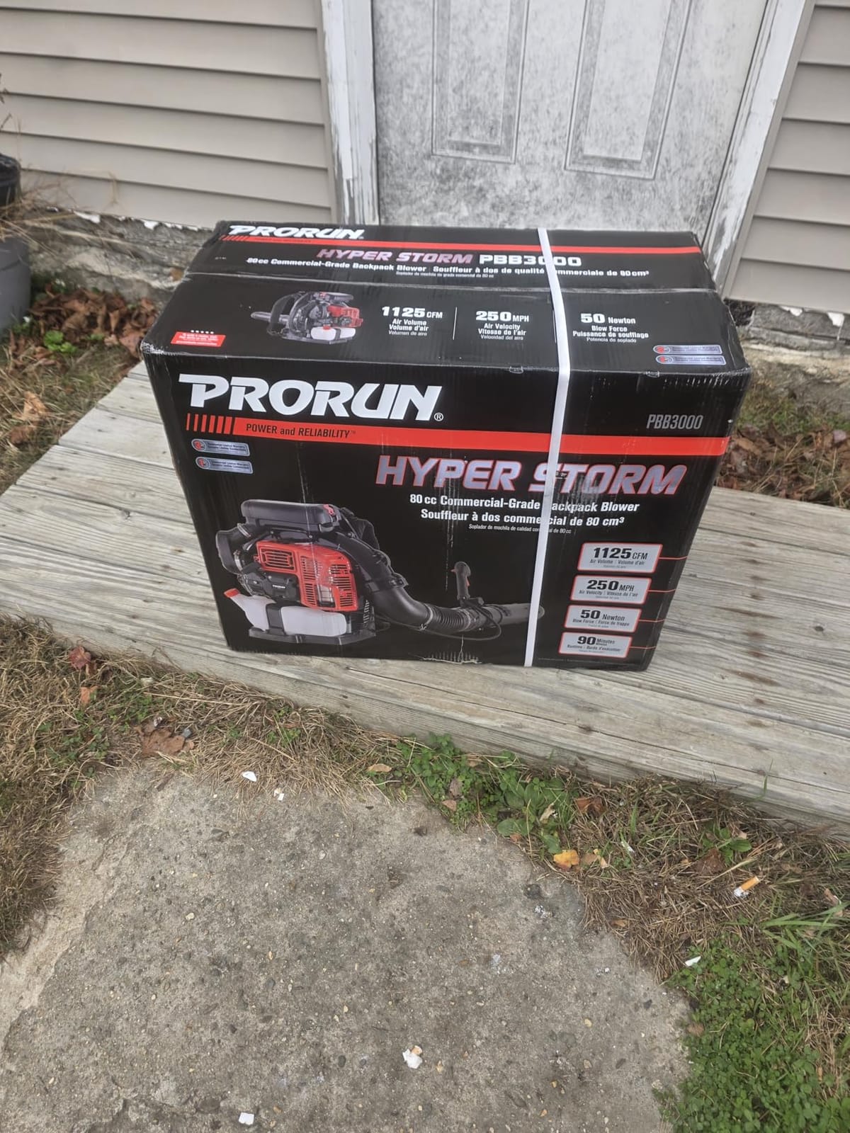 PRORUN PBB3000 Gas Backpack Leaf Blower, 79.9cc Commercial-Grade, 250 MPH, 1125 CFM, 50N, 2-Cycle Engine customer photo 1