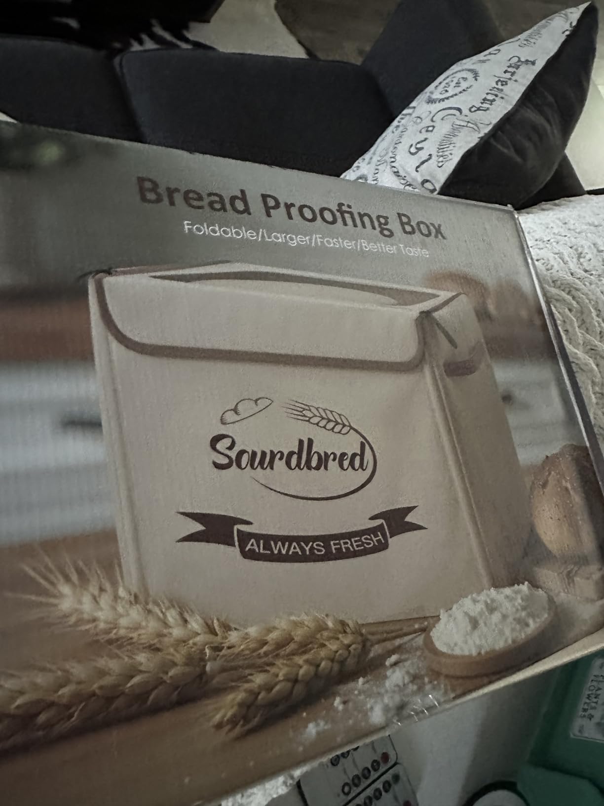 Extra Large Folding Bread Proofing Box, Dough Proofer 68-104°F Temp Control 1-48H Timer, Sourdough Starter Warmer with Metal Rack, Foldable Proofing Basket for Baking Pizza Yogurt Soften Butter Choc customer photo 2