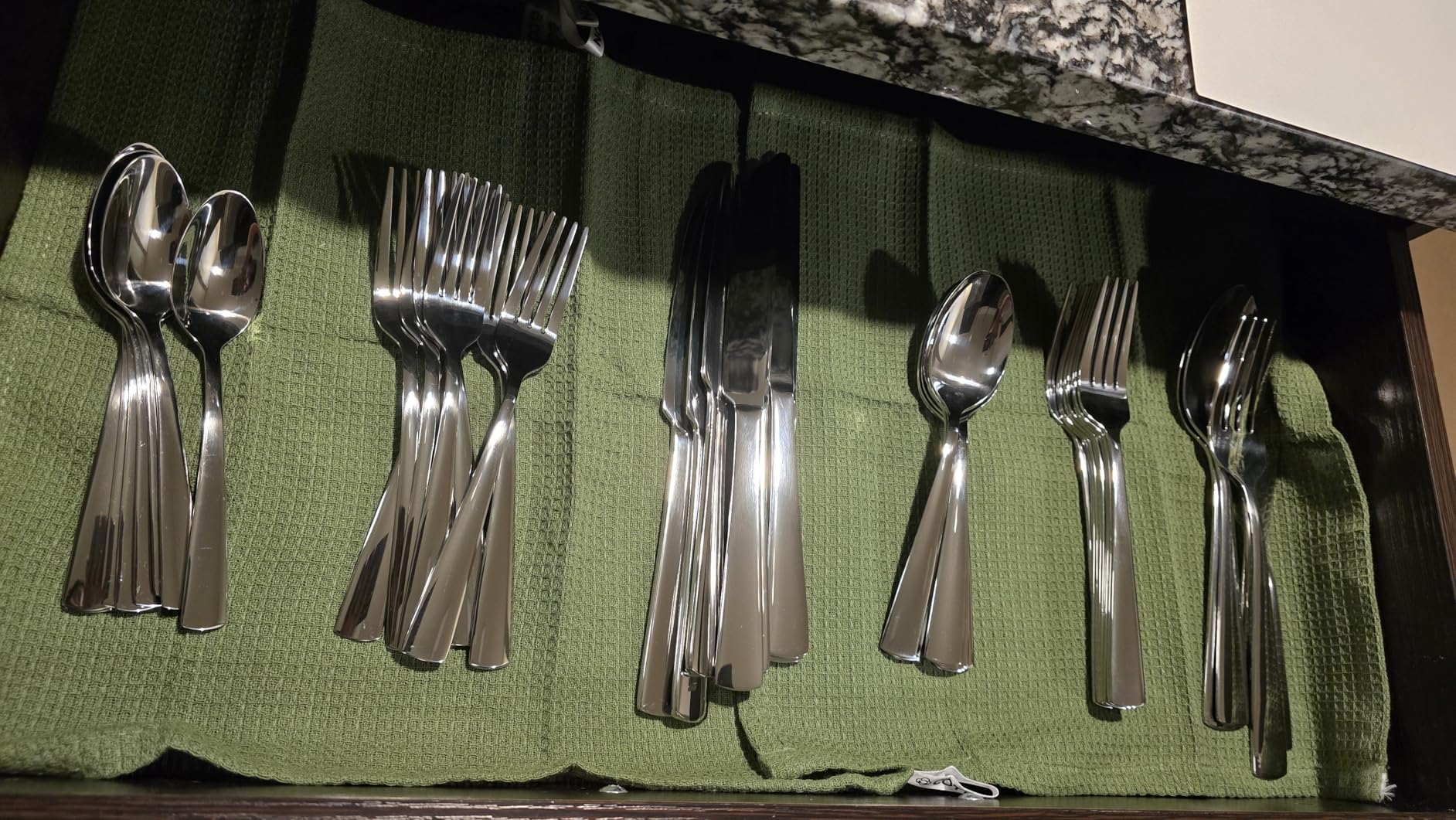 Black Silverware Set, 45-Piece Flatware Set Service for 8, Durable Stainless Steel, Mirror Polished Tableware Eating Cutlery Set, Kitchen Utensils Set with Steak Knives, Dishwasher Safe customer photo 1
