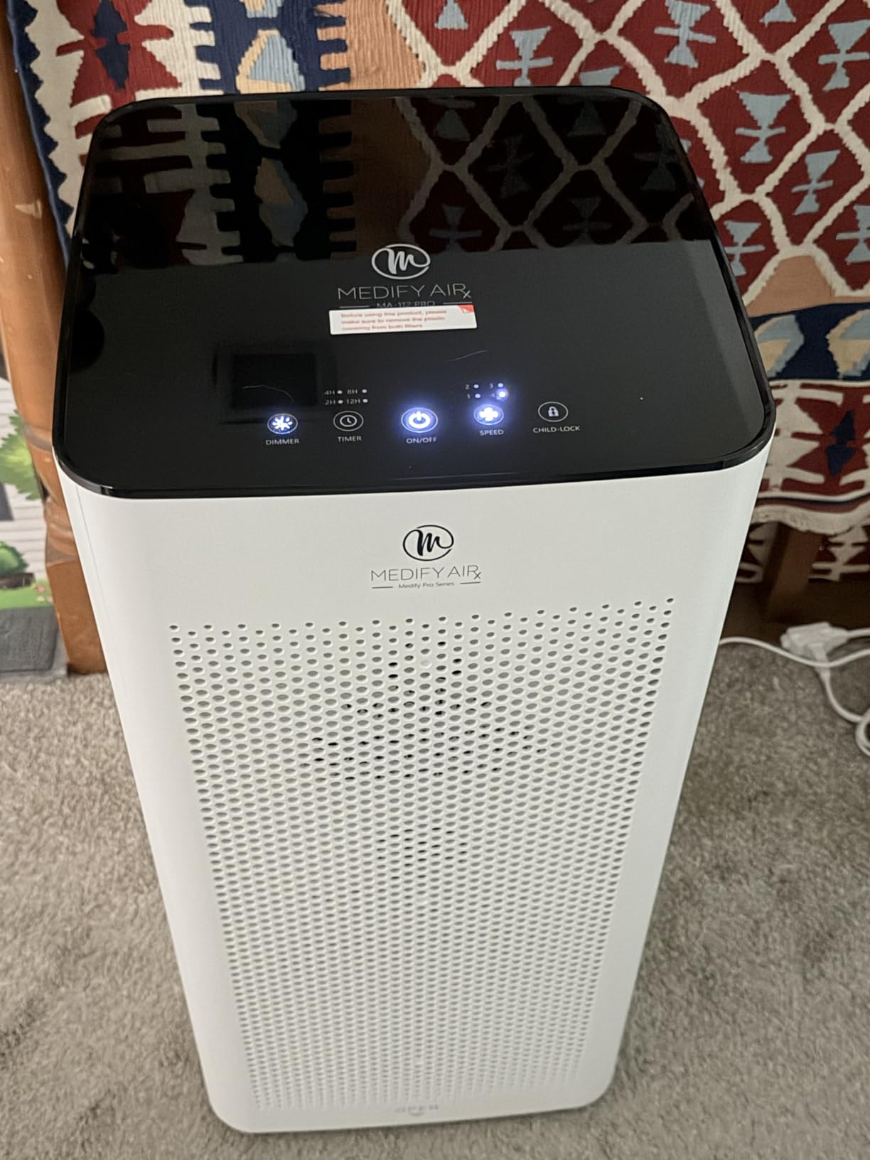 Medify MA-112 PRO Air Purifier with HEPA Filter | 5,948 ft2 Extra Large Coverage in 1hr for Smoke, Wildfire, Odors, Pollen, Pollution, Allergies, Pets | Removal to 0.3 Microns customer photo 2