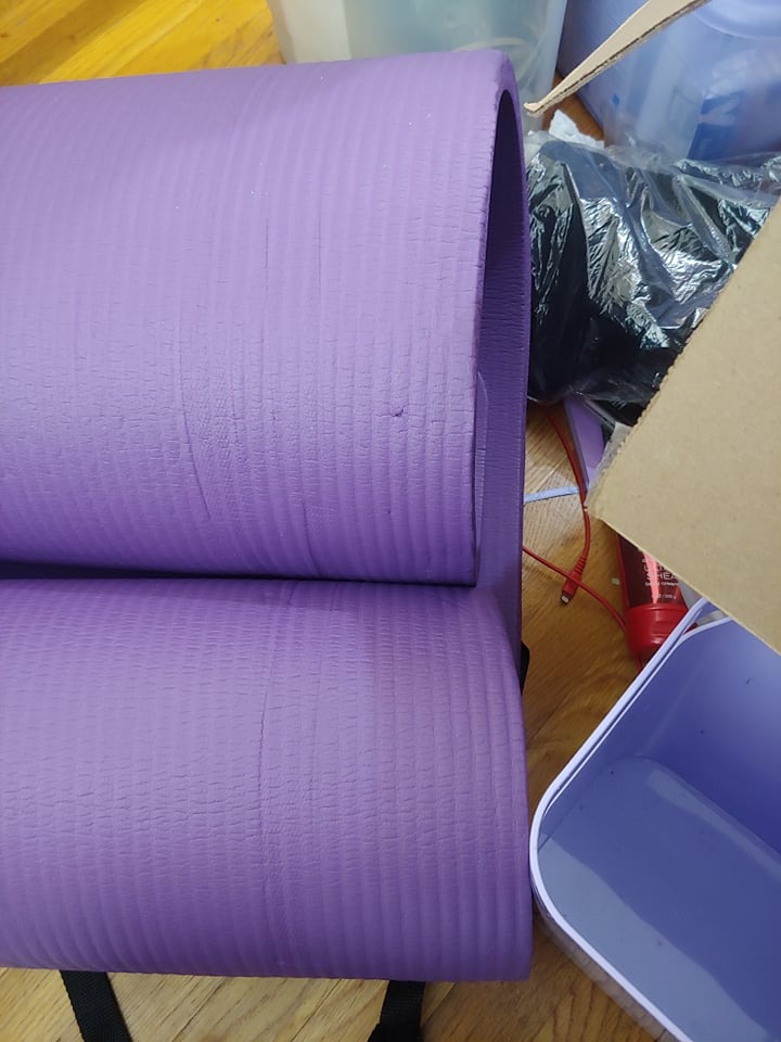 BalanceFrom Yoga Mat, 1-Inch Extra Thick High Density Exercise Mat with Carrying Strap customer photo 2