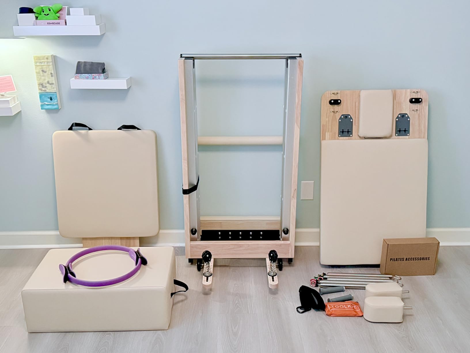 LeisureKing Pilates Reformer Machine, Quick-Assembly Studio Grade Pilates Equipment for Gym and Home, Oak Wood Pilates Reformer with Reformer Accessories customer photo 2