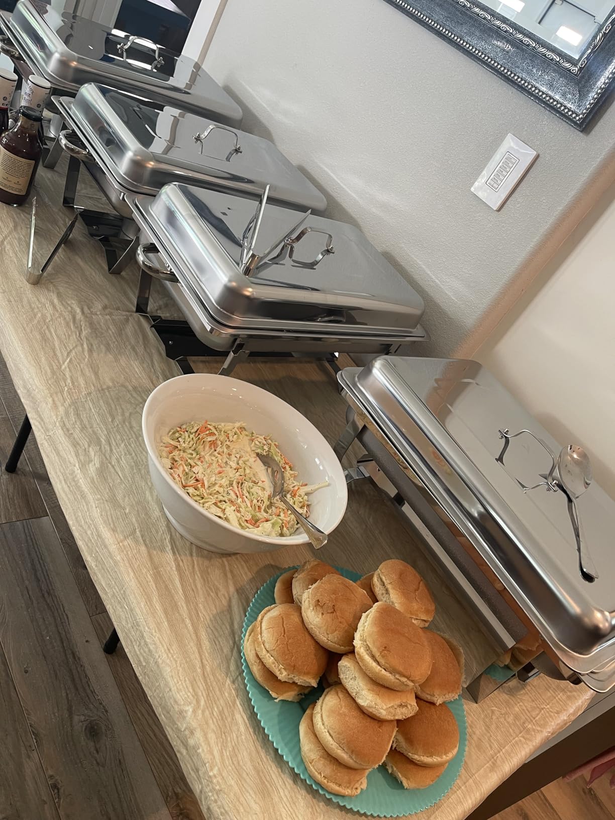 Chafing Dishes for Buffet Set - 4 Pack Chafers & Food Warmers with Lids | Makes Setup Easy for Weddings, Parties, Catering Events, and Buffet Serving customer photo 2