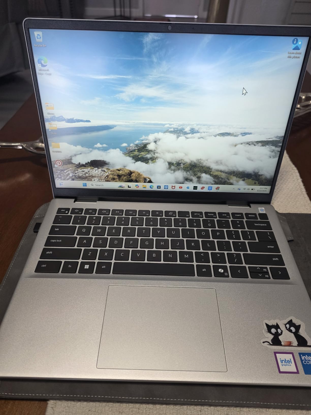 Dell 14 Laptop, FHD+, Intel Core 7 150U, 16GB RAM, Windows 11 Home | 1920x1200 Display, Anti-Glare, 300 nits, Intel Graphics, DDR5, 1TB SSD, Silver, Backlit KB, Wi-Fi 6 Bluetooth, DC14250 customer photo 1