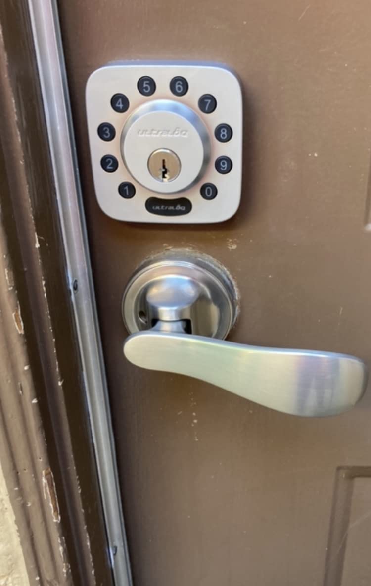 ULTRALOQ Bolt Fingerprint WiFi Smart Lock with Door Sensor, Remote Access | Works with Apple Home, Alexa, Google, SmartThings, Built-in WiFi Keypad Deadbolt, Auto Unlock & Lock, 10-month Battery, BHMA customer photo 1