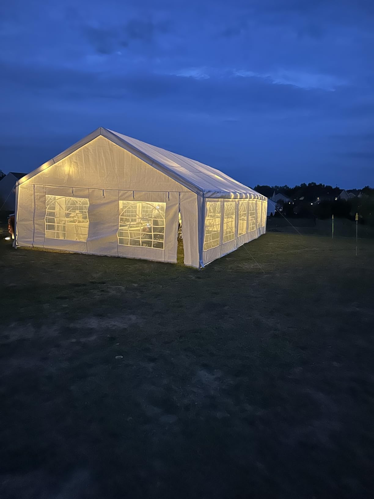 Party Tent 16x32Ft Outdoor Canopy Gazebo Heavy Duty Large Event Shelter Carport White for Wedding Parties BBQ customer photo 1