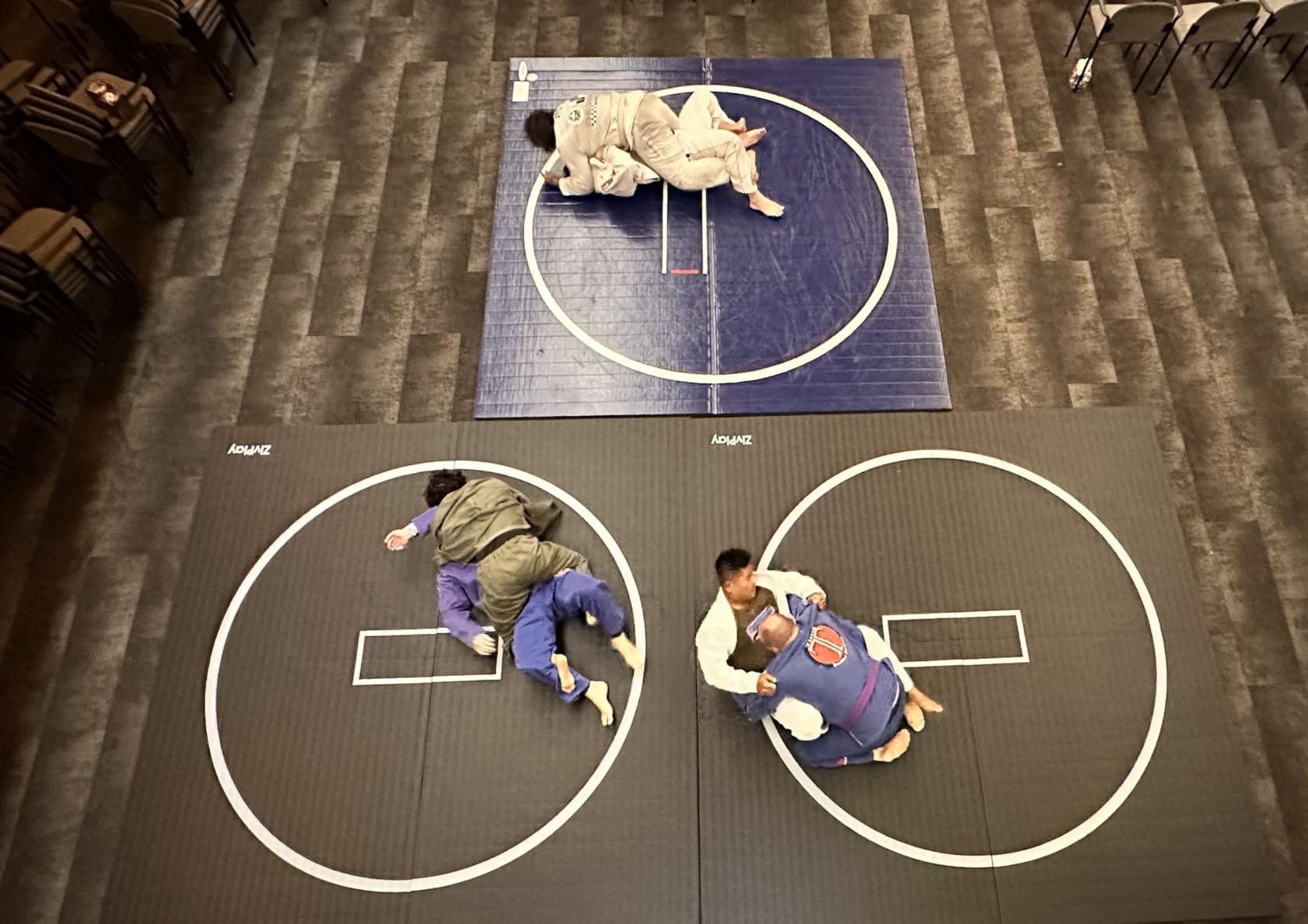 Wrestling Mat for Home 10x10 Feet MMA Mat for BJJ Jiu Jitsu Judo Grappling | Waterproof Top Antislip Bottom 3cm Thick Foam Protection Odor Control Foldable Rollable Practice Mat customer photo 2