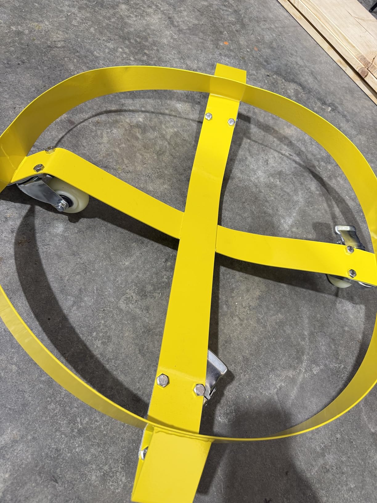 55 gal Heavy Duty Drum Dolly, 1250 LBS Load Capacity, Barrel Dolly Cart Drum Caddy, Hand Truck Capacity Dollies with Steel Frame 5Swivel Casters Wheel, for Warehouse Drum Handling, Non Tip 5 Wheel customer photo 2
