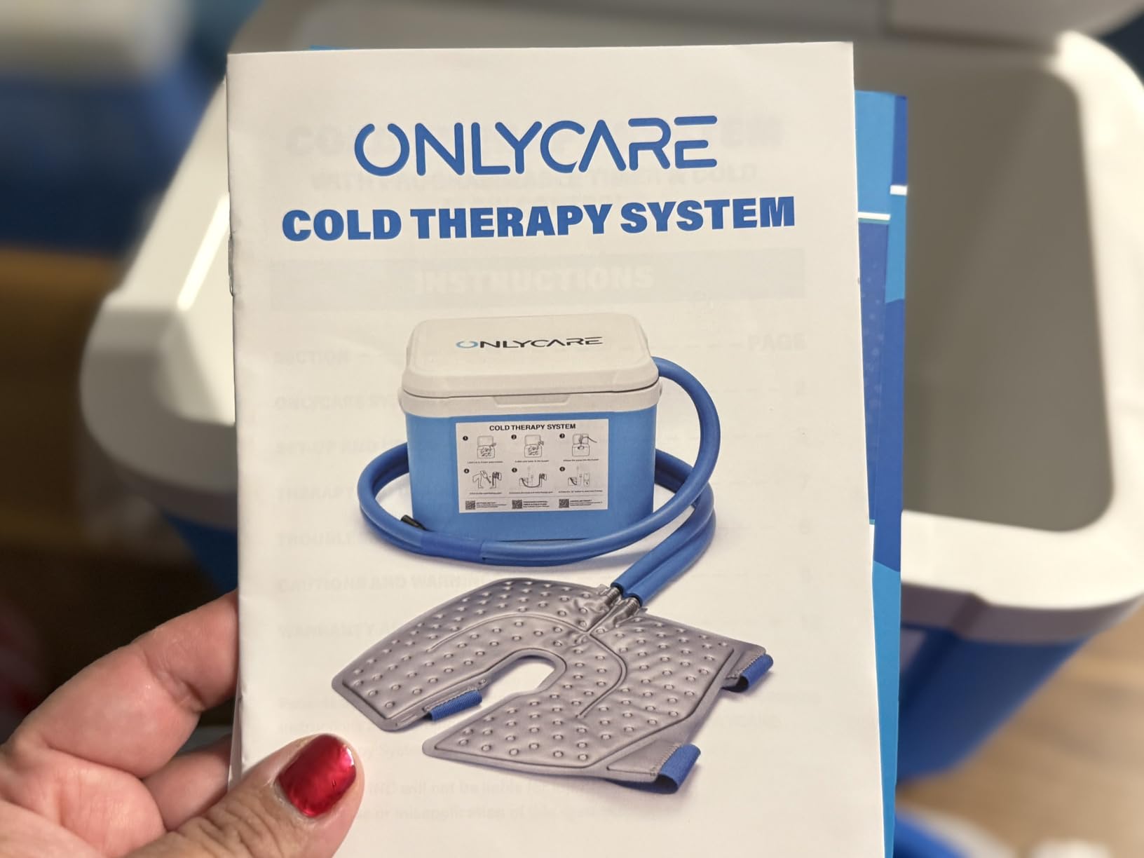 ONLYCARE Ice Machine for Knee After Surgery, Portable Cold Therapy Machine | Program Timer Ice Therapy Machine with Quiet Pump, Cold Compress Pad for Ankle Arm Joints Sports Injuries Cryotherapy Machine customer photo 2