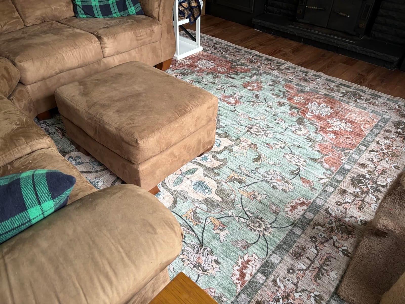 5x7 Area Rugs Living Room: Washable Vintage Rug for Bedroom Beige | Boho No Slip Stain Resistant Rug Soft Indoor Decor Floor Floral 5x7 Area Rugs for Dining Room, Nursery, Hallway, Home Office customer photo 1
