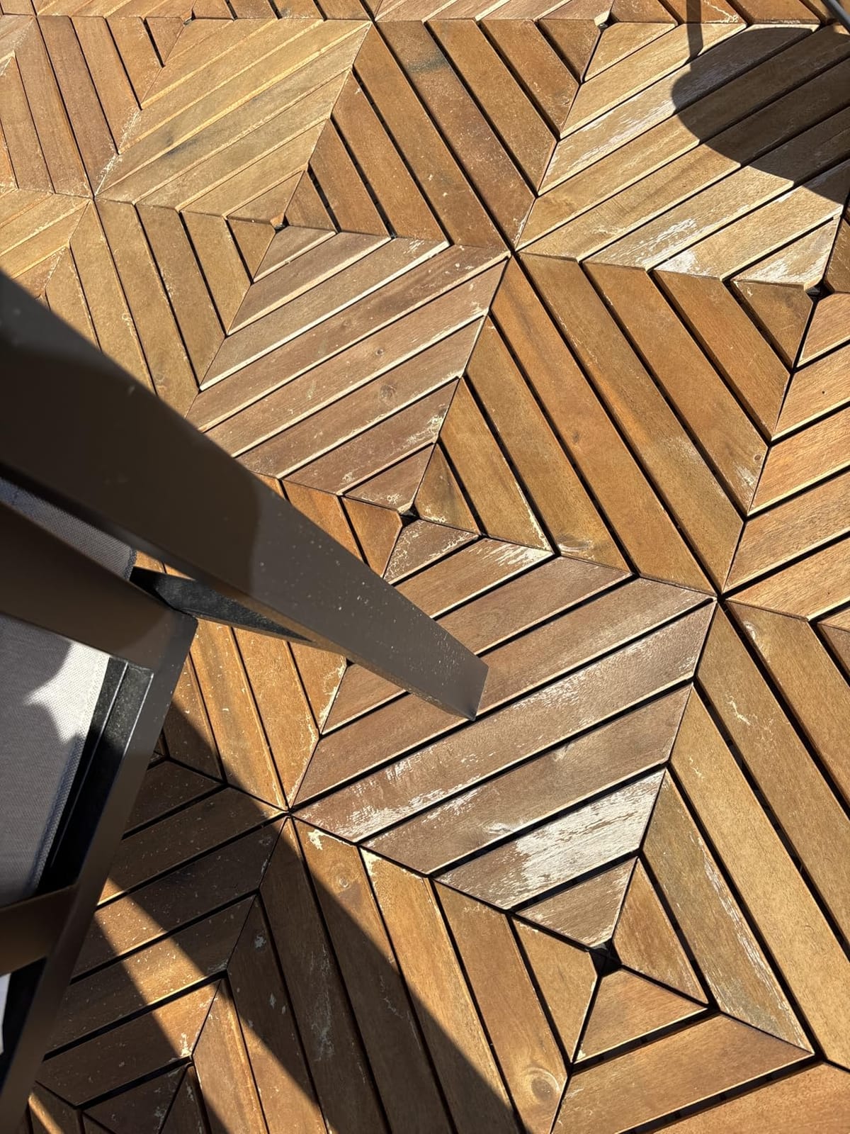 PrimeZone 27 PCS Solid Acacia Wood Interlocking Patio Deck Tiles Outdoor customer photo 1