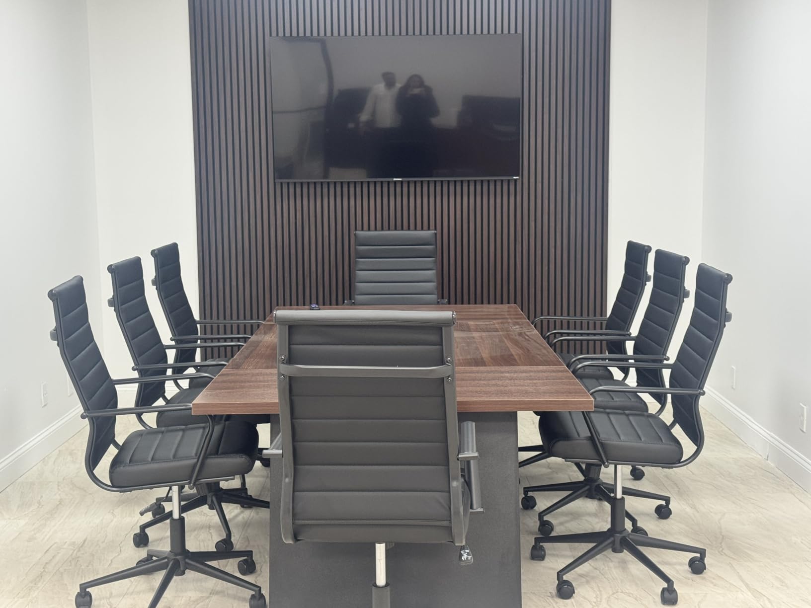 Tribesigns 8ft Conference Table, Large Office Conference Table for 8-10 Person, Business Seminar Furniture for Conference Room customer photo 1