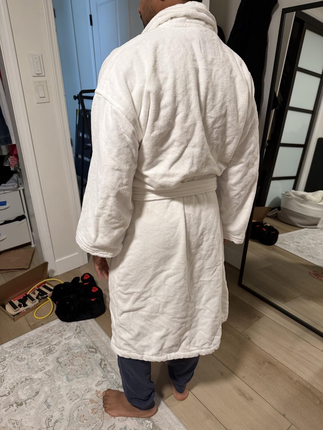Cotton Terry Velour Bath Robe Self-Tie Belt for Men or Women customer photo 2