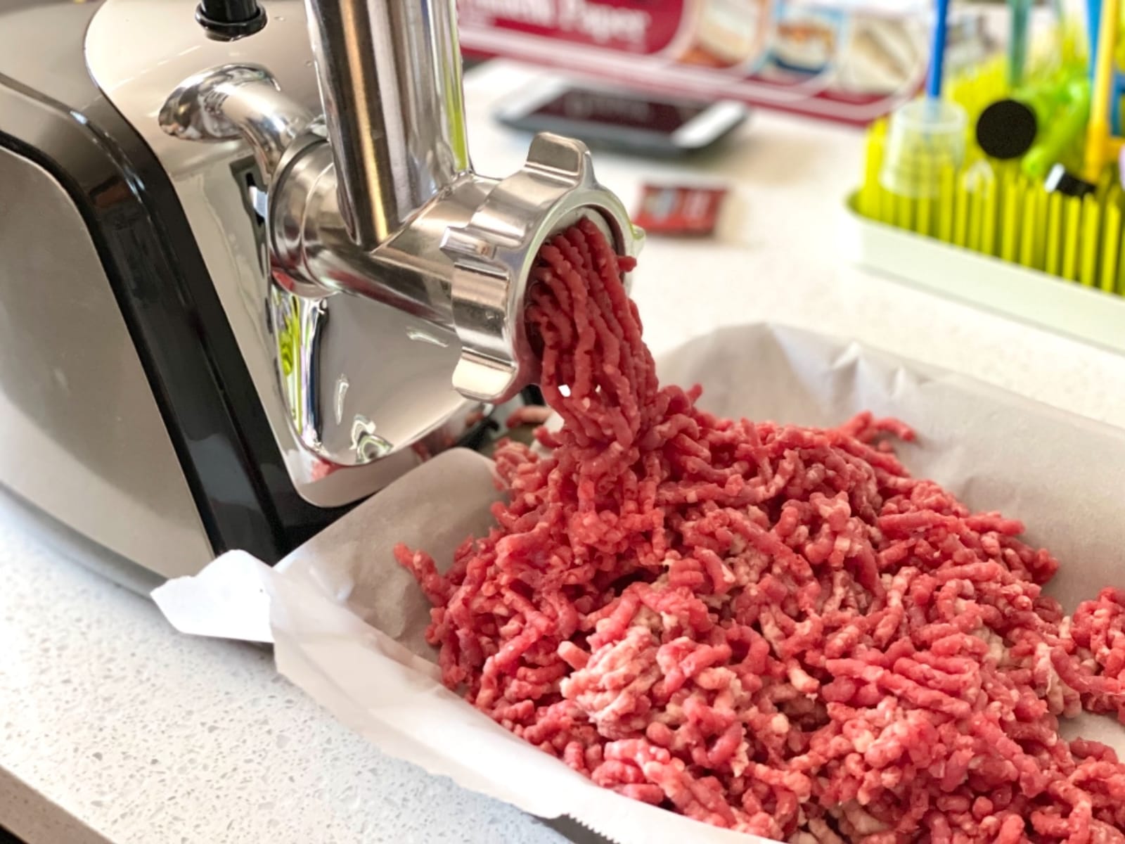 AAOBOSI 3-IN-1 Electric Meat Grinder, 3000W Max Sausage & Kibbe Maker | Non-Clogging with Auto-Reverse for Jam-Free Grinding, Easy Accessory Storage, Copper Motor, 5 lbs/min Fast Meal Prep customer photo 1