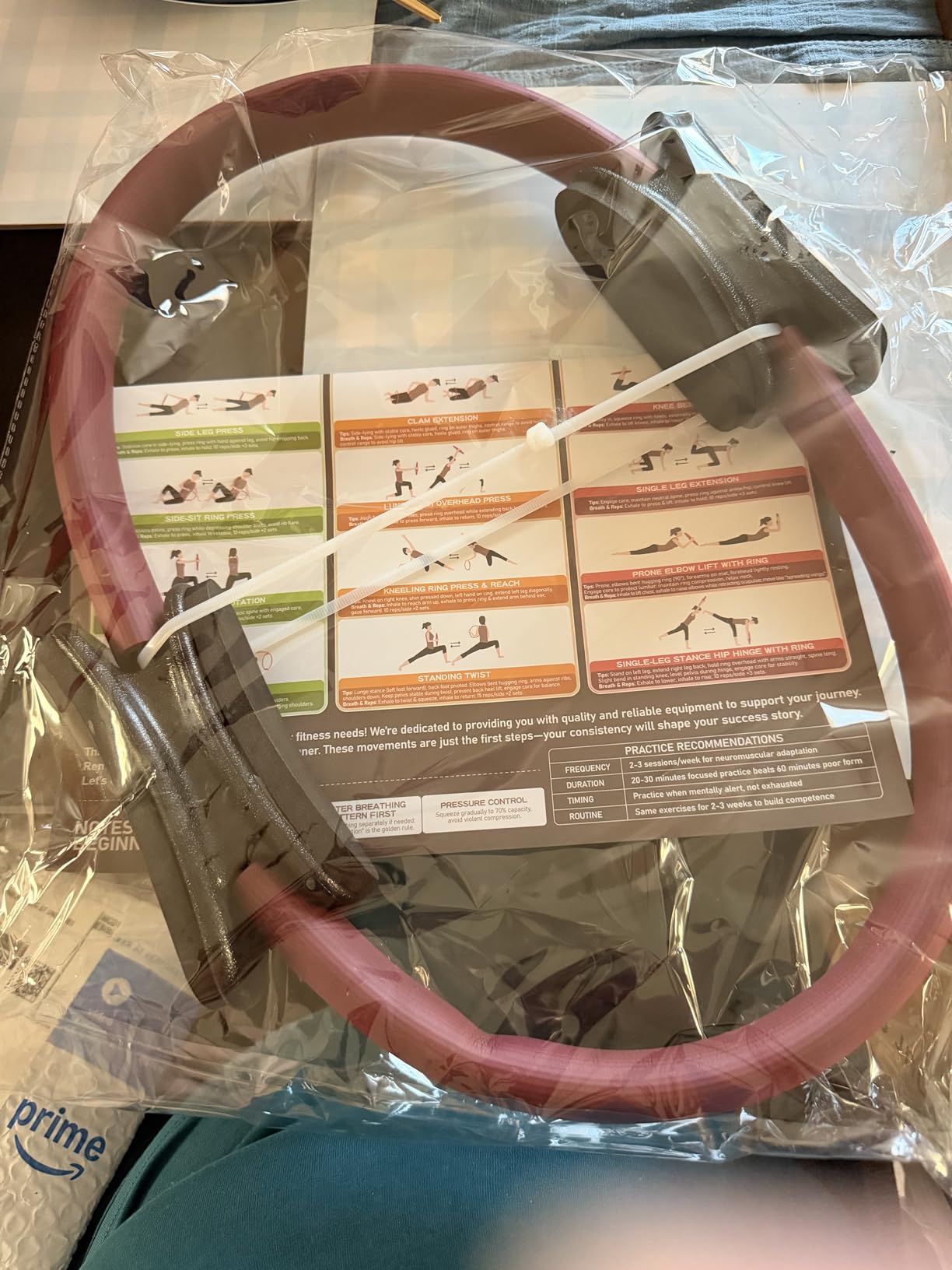 PhysKcal Pilates Ring, 15-Inch Magic Circle with Thick Padded Handle | Pilates Equipment for Toning Inner Thighs, Arms and Strengthening Cores with Workout Sheet Included customer photo 2