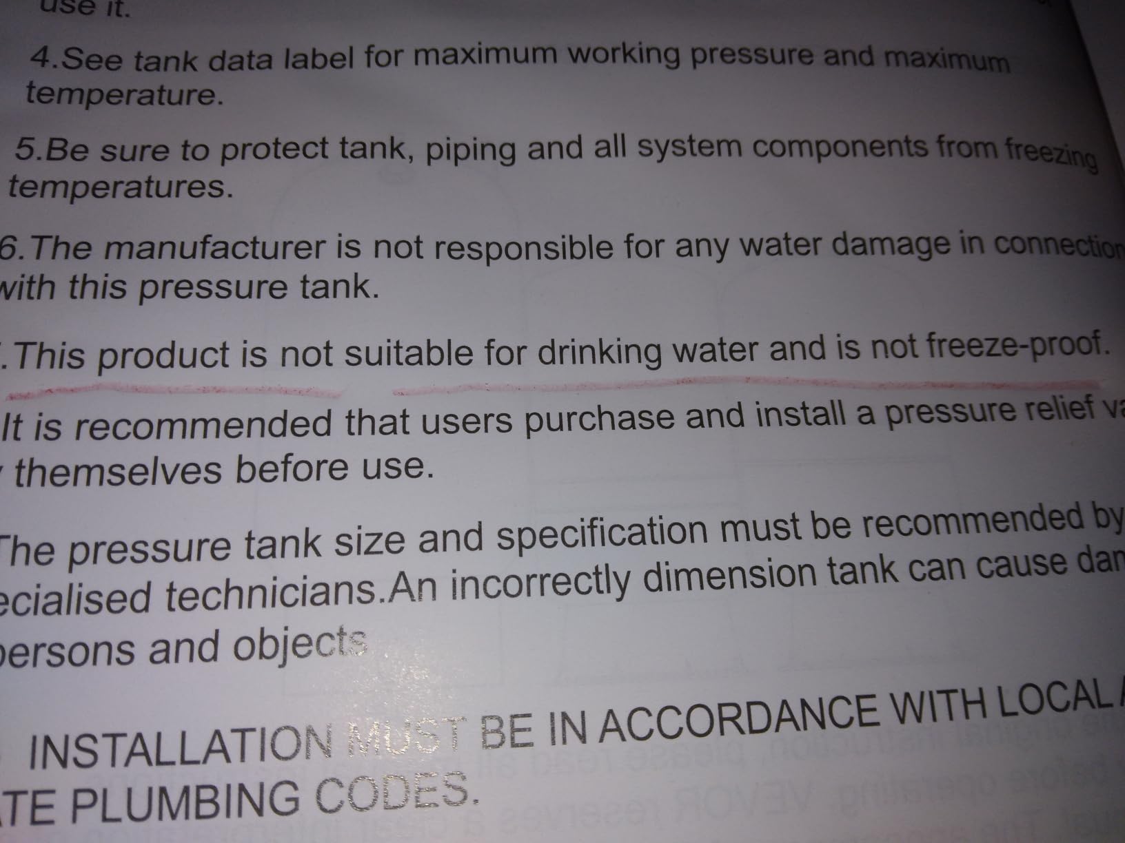VEVOR 30-Gallon Vertical Well Pressure Tank, Pre-Charged Pressurized Water Tank for Well Pumps customer photo 2