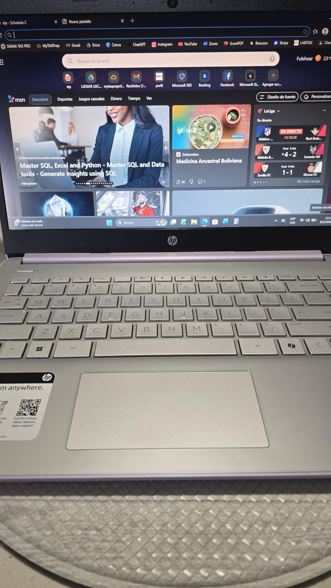 HP Ultrabook 14 Laptop Computer Business Study & Home 2025, Lifetime MS Office + Windows 11 Pro, Quad-Core Intel CPU, 16GB RAM & 628GB Storage (128GB UFS+500GB Ext), WiFi 6, HubxcelAccessory, Lavender customer photo 2