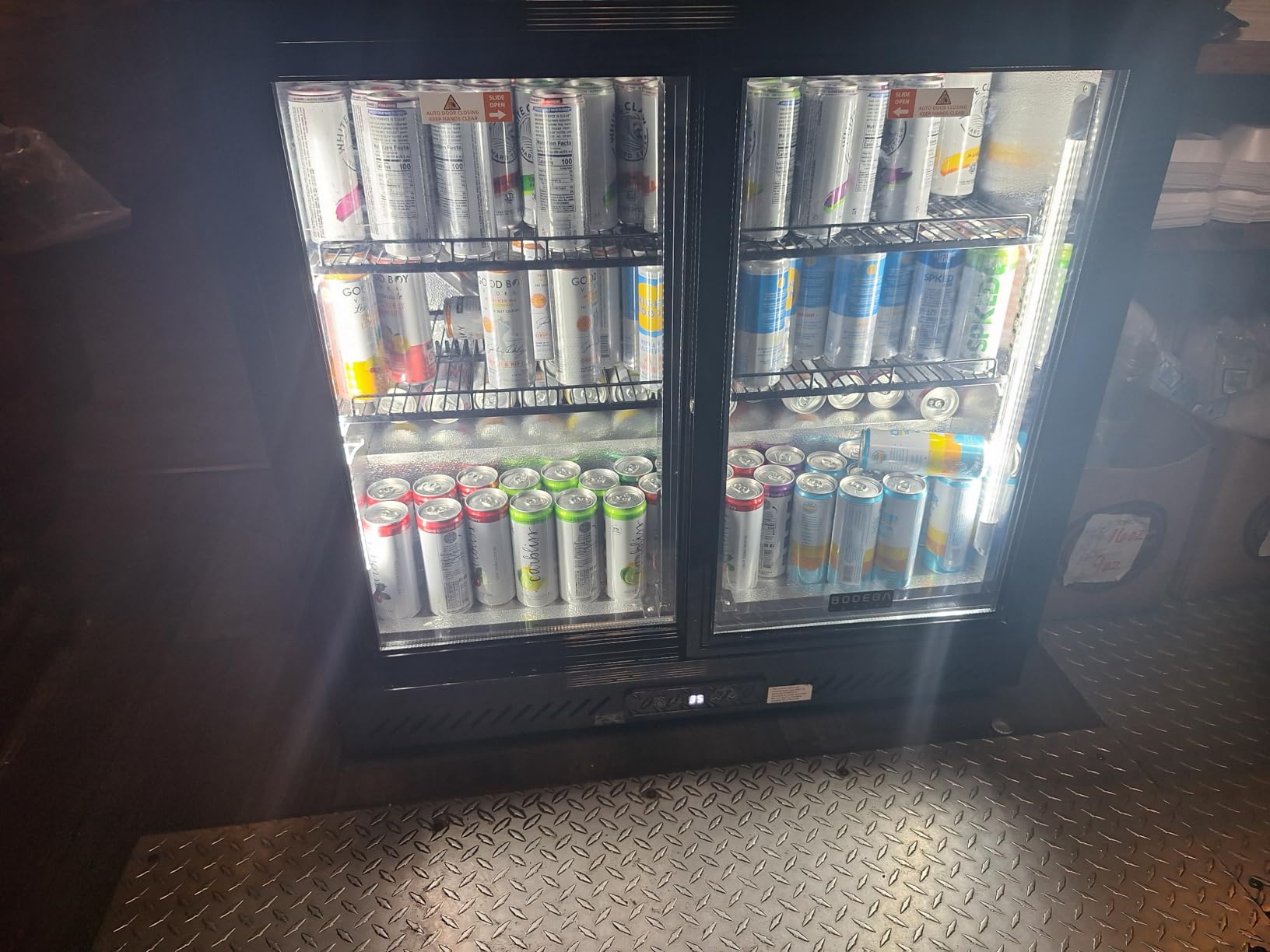 Commercial Back Bar Refrigerator, 20.5 Cu Ft Beverage Fridge Stainless Steel | 3 Glass Door Counter-Height Beverage Cooler, Adjustable Shelves, LED Lighting, Lock & 6 Casters, for Restaurant Club Nightclub Bar customer photo 1