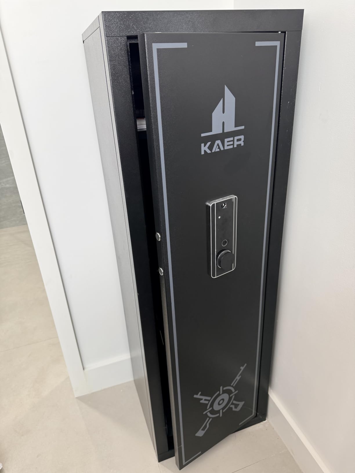 KAER Biometric Gun Safe Rifle, Gun Safes for Rifles and Pistols Holds 14-15 Firearms with Adjustable Racks & Pistol Storage, Fingerprint Keypad Lock Gun Cabinet for Home & Hunting for Enthusiasts customer photo 1